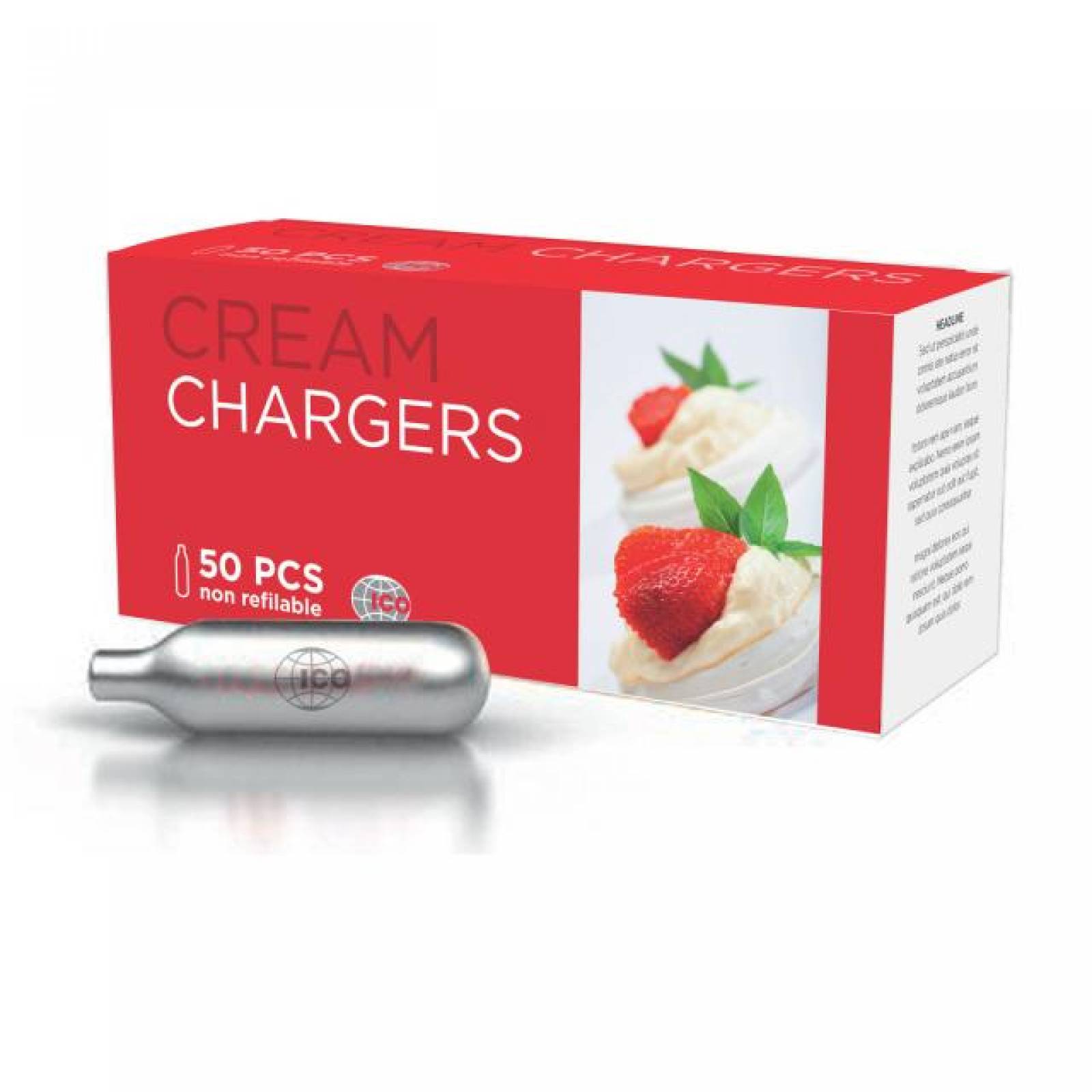 Sifon Dispensador de Crema Batida Aluminio 1/2 Lt + 10 Cargas