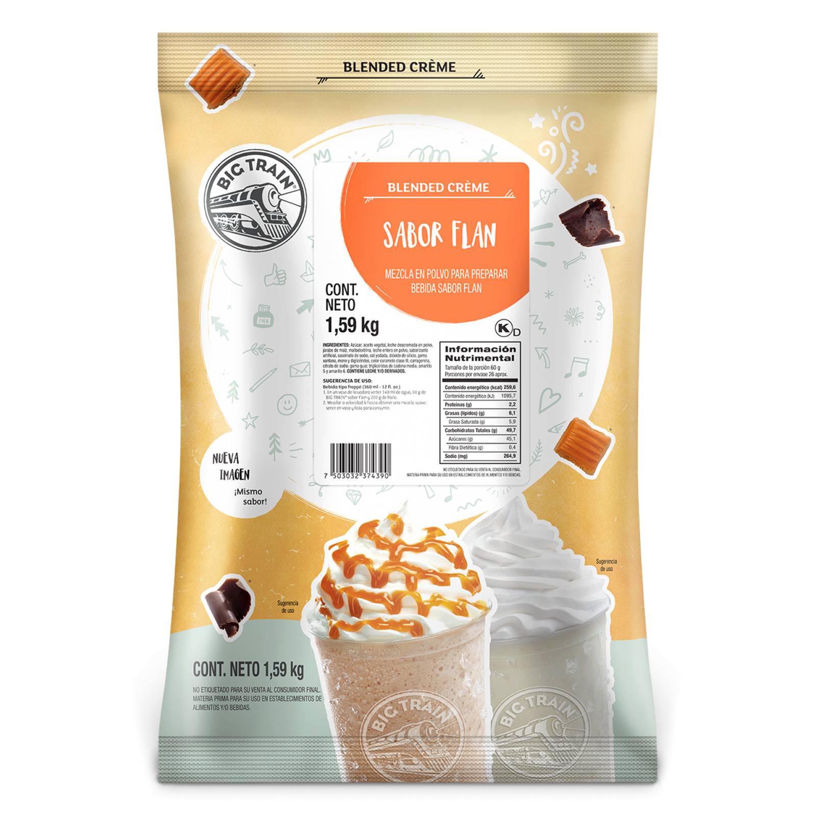 Big Train Flan Bolsa 3.5 Lb (1.588 Kg) 