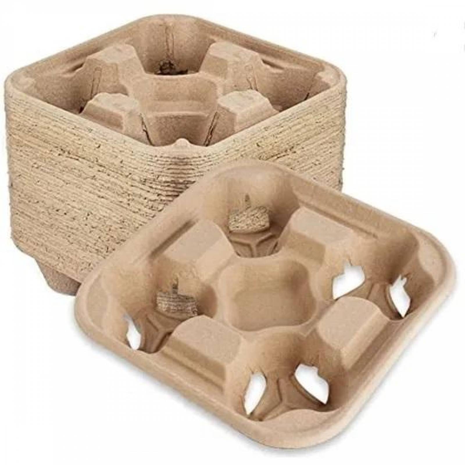 Charola Porta Vasos de Carton 50 piezas 