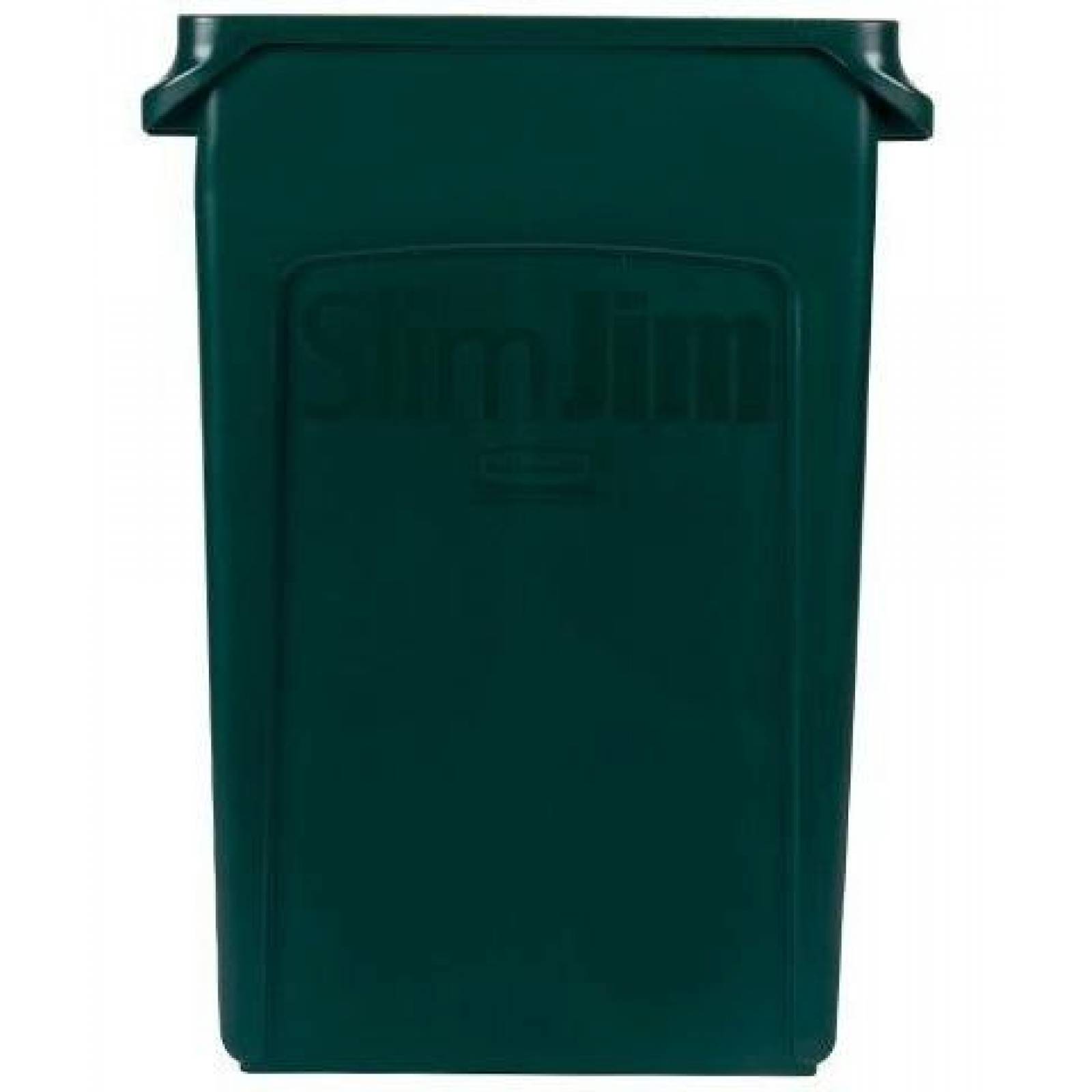 Contenedor Slim Jim 87 Lt Verde Reciclaje Rubbermaid 