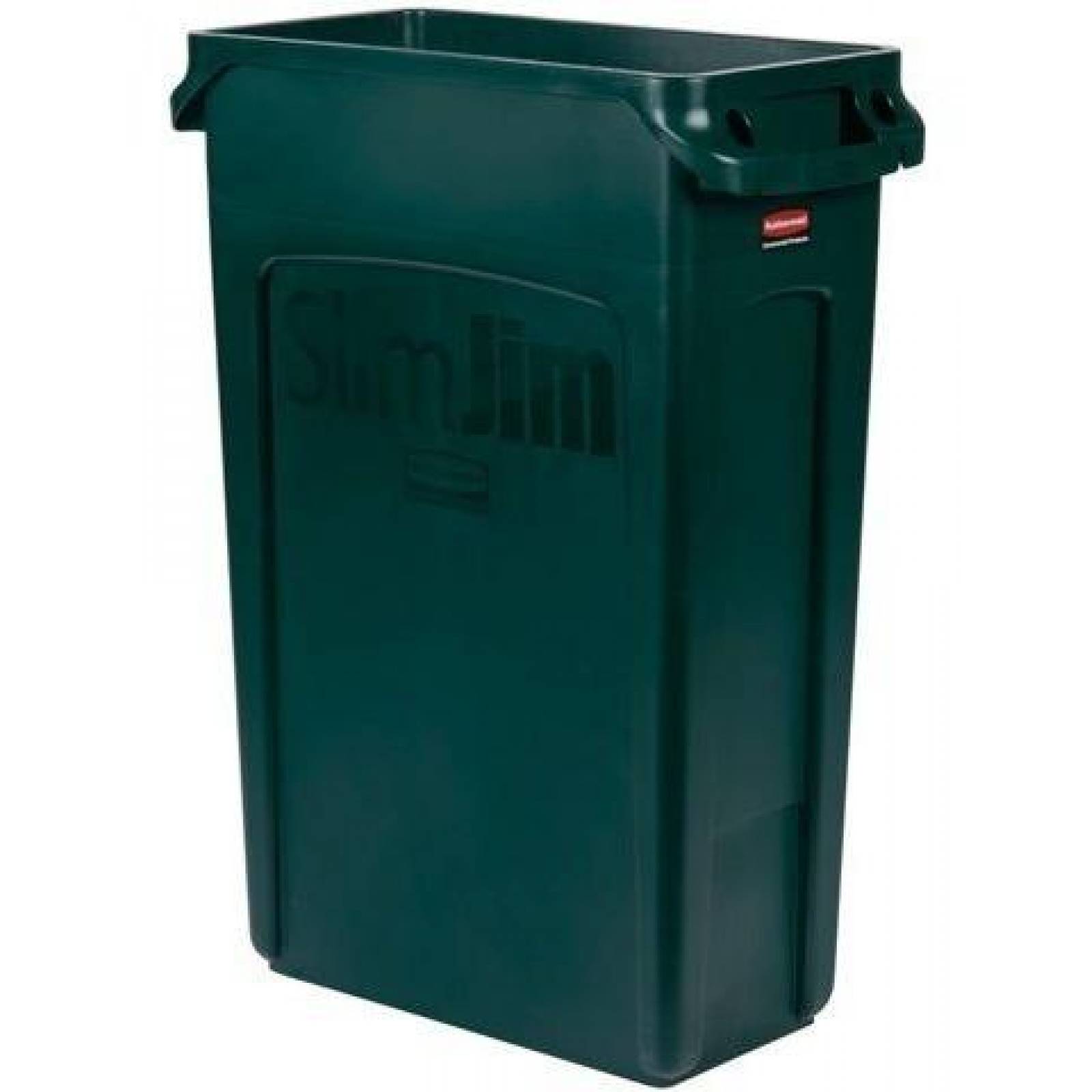 Contenedor Slim Jim 87 Lt Verde Reciclaje Rubbermaid 