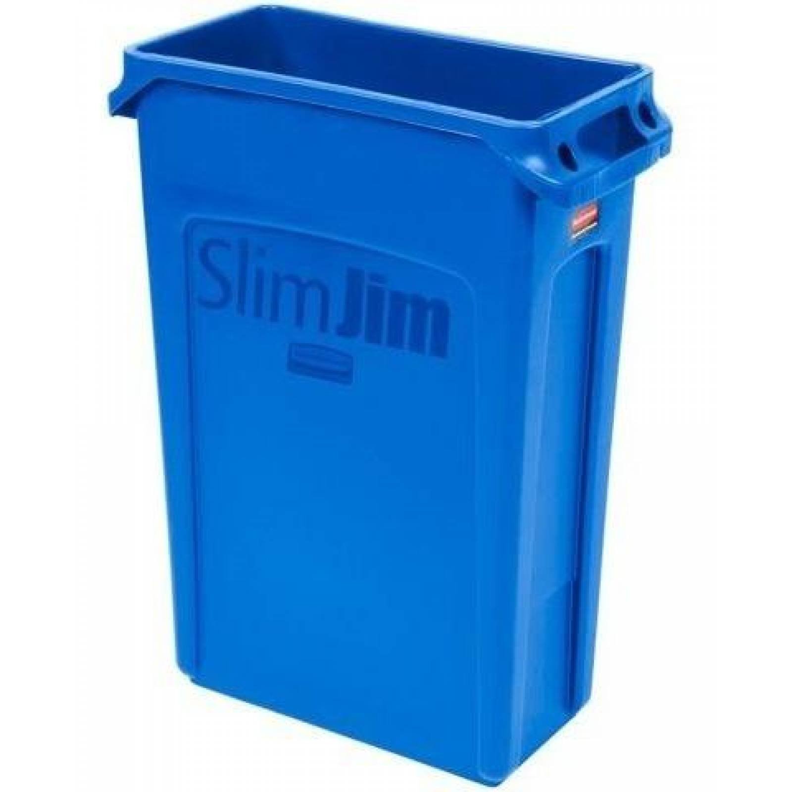 Contenedor Slim Jim C/canales De Vent. Azul Rubbermaid 