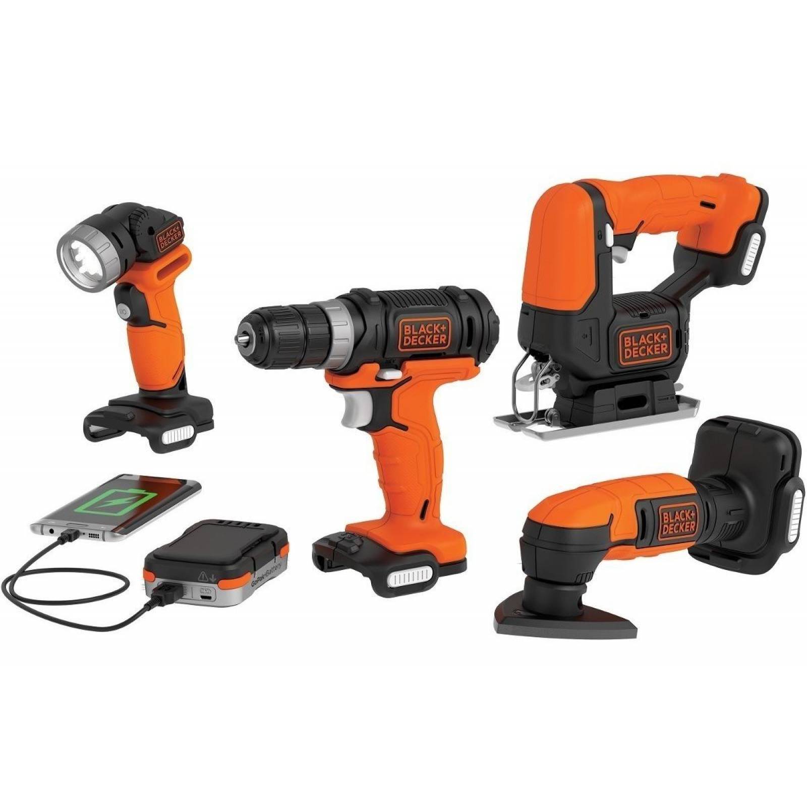 Combo 4 herramientas gopak bdck502c1 black and decker 