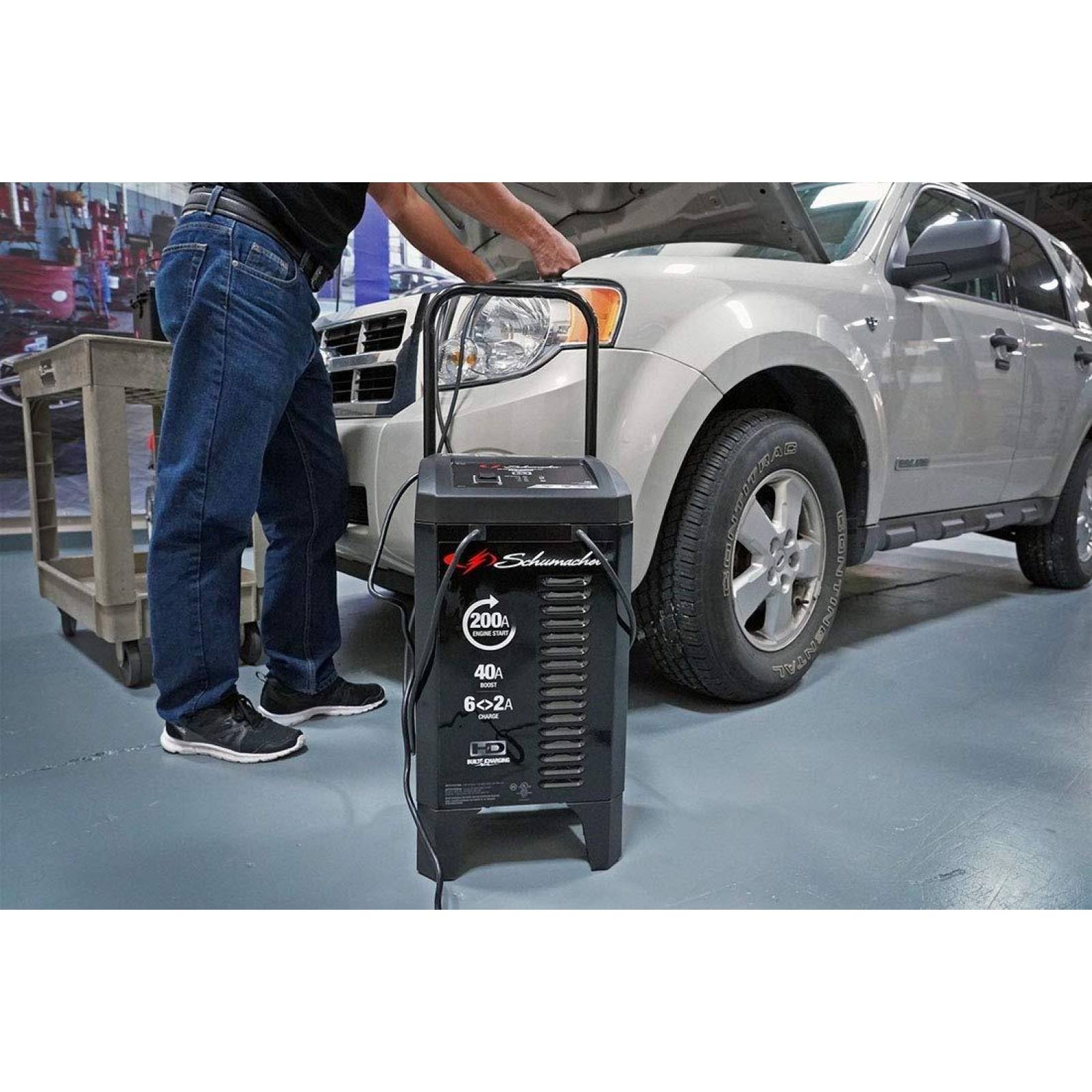 Cargador de batería automático de 200a 12v / arrancador de motor schumacher 