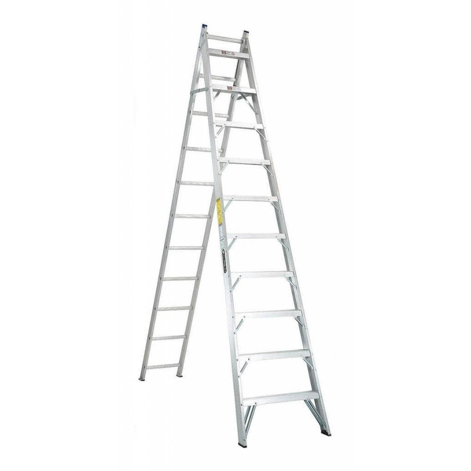 Escalera Convertible Aluminio 21 Peldaños Cuprum 175 Kg.