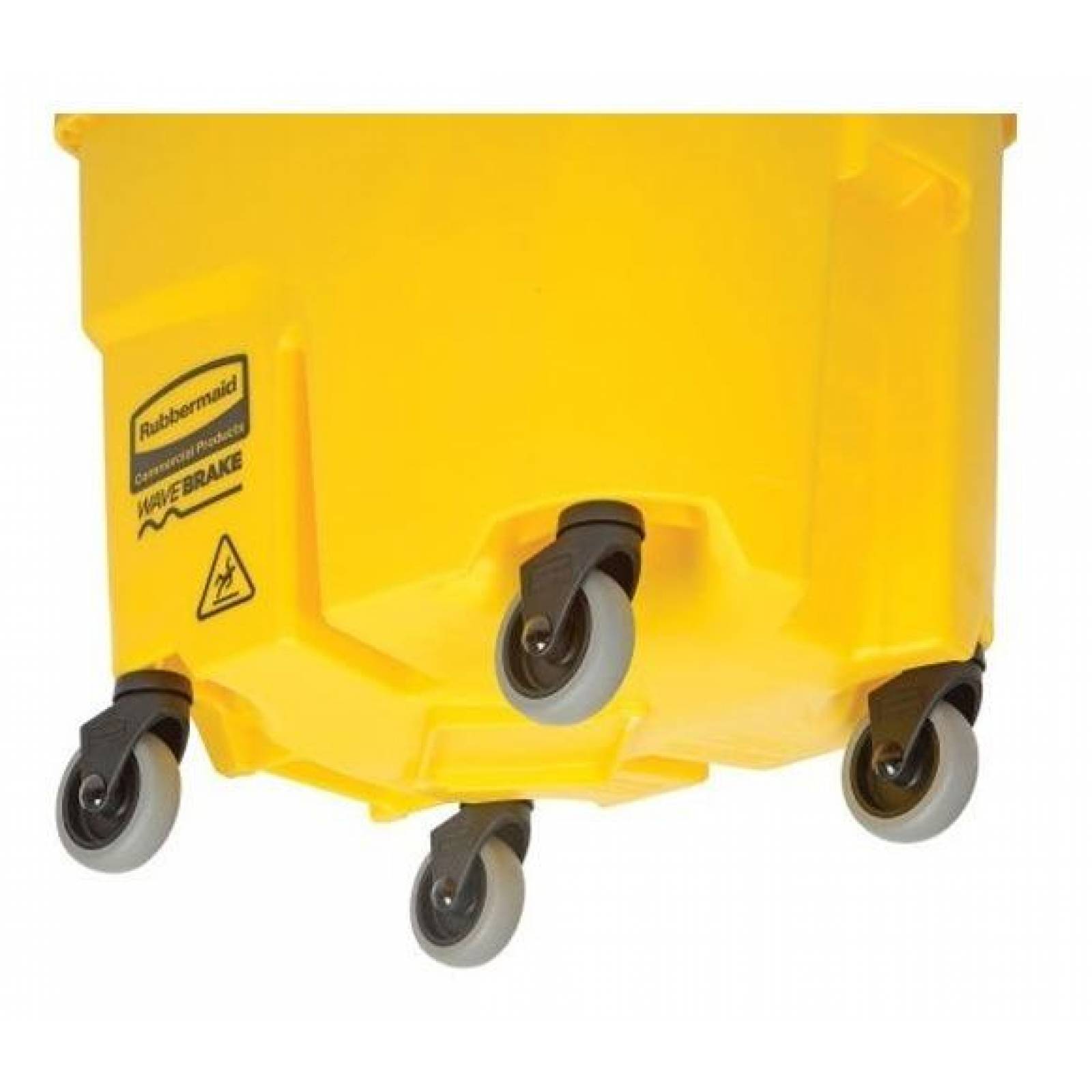 Cubeta Con Exprimidor De Presión Amarillo Rubbermaid