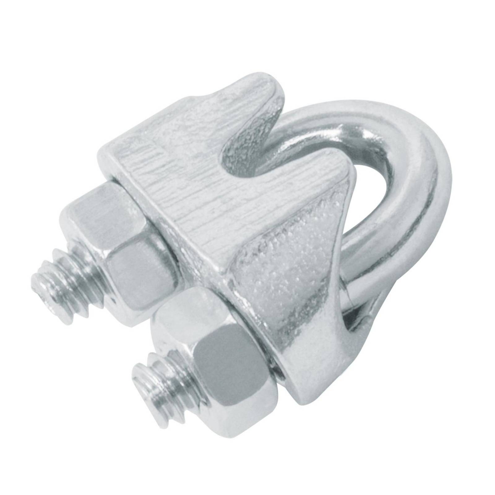 PERRO NUDO RANURADO PARA CABLE DE ACERO 3/8" 50 PIEZAS 