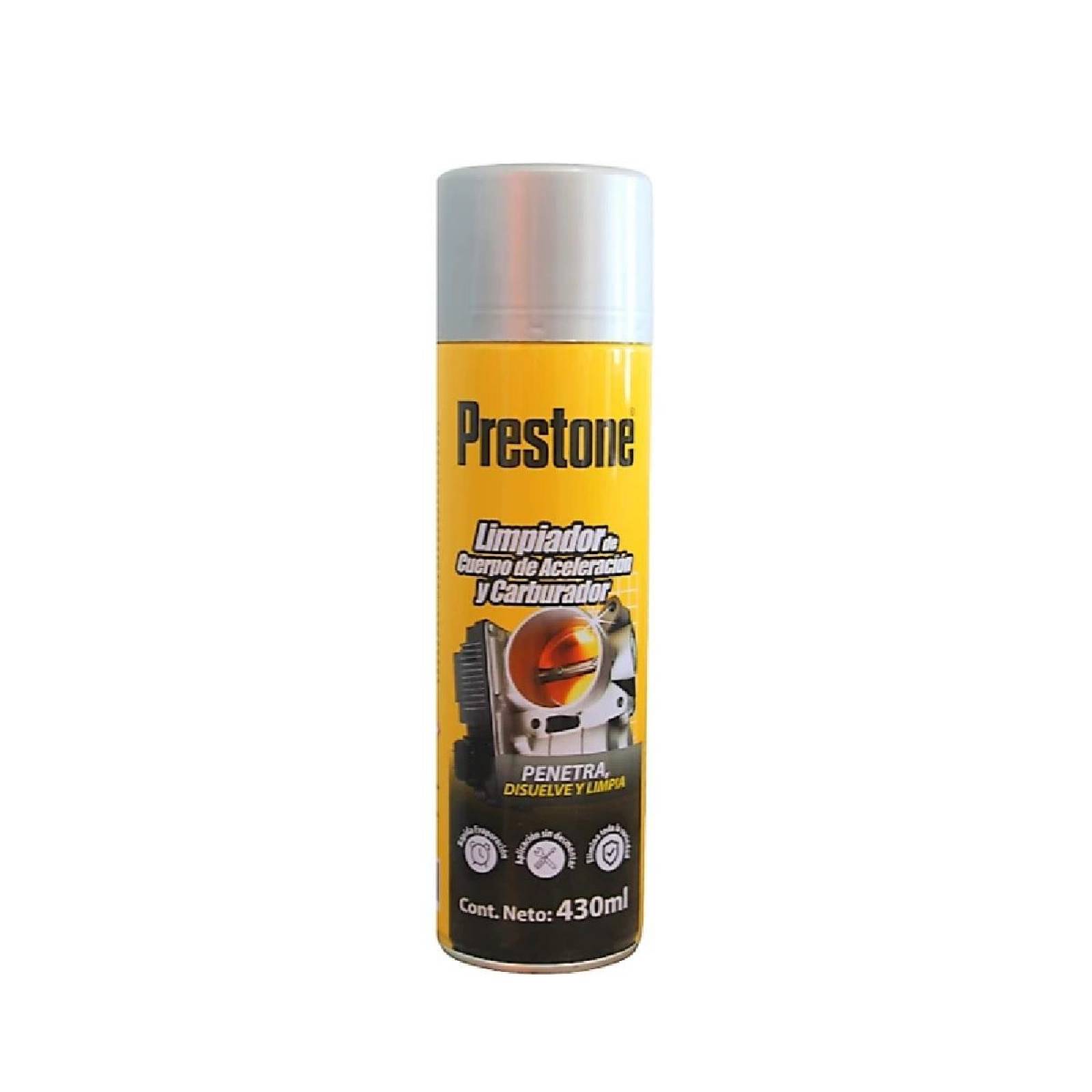 LIMPIADOR DE CUERPO DE ACELERACION Y CARBURADOR 430ML PRESTONE 