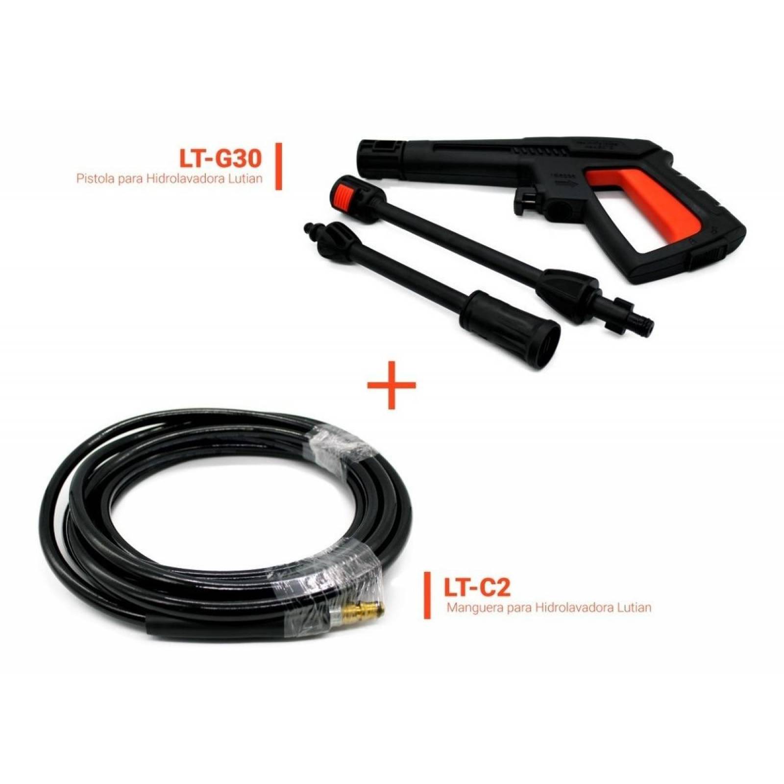 Pistola y manguera para hidrolavadora lutian lt-g30 y lt-c2 