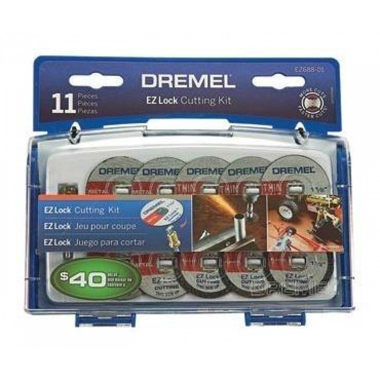 Kit discos de corte ez lock dremel ez688-01 