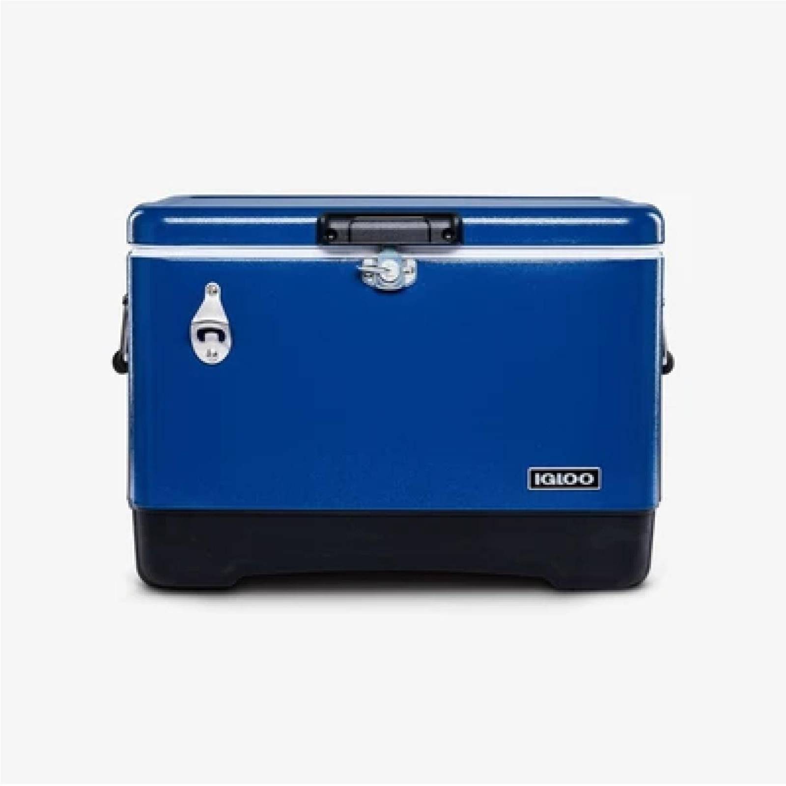 HIELERA 54 QT LEGACY ACERO INOXIDABLE AZUL 85 LATAS IGLOO 