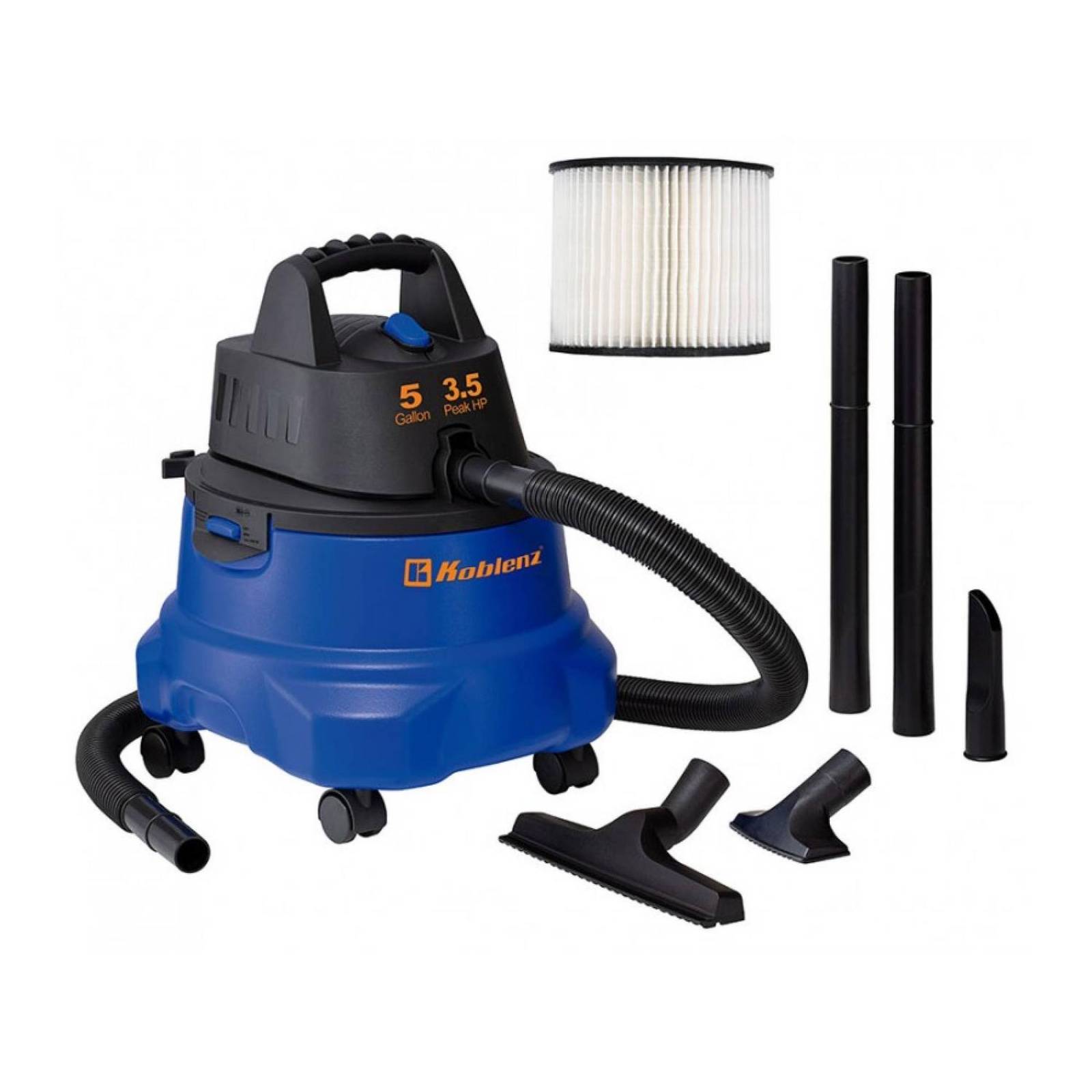 ASPIRADORA SECO-MOJADO 5 GALONES 2 HP KOBLENZ