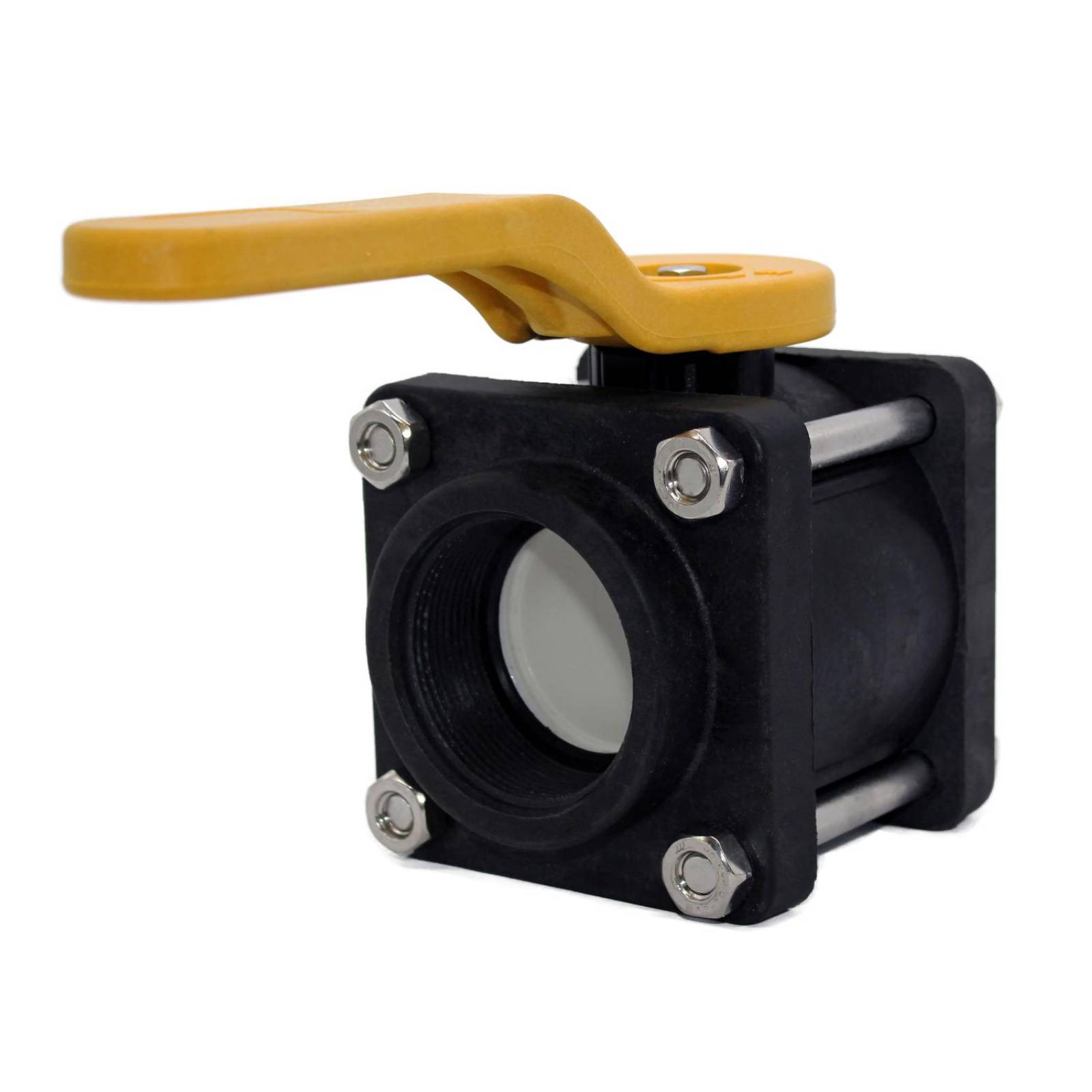 VALVULA POLIPROPILENO DE PASO 1-1/4" 4 TORNILLOS MAPLE TOOLS