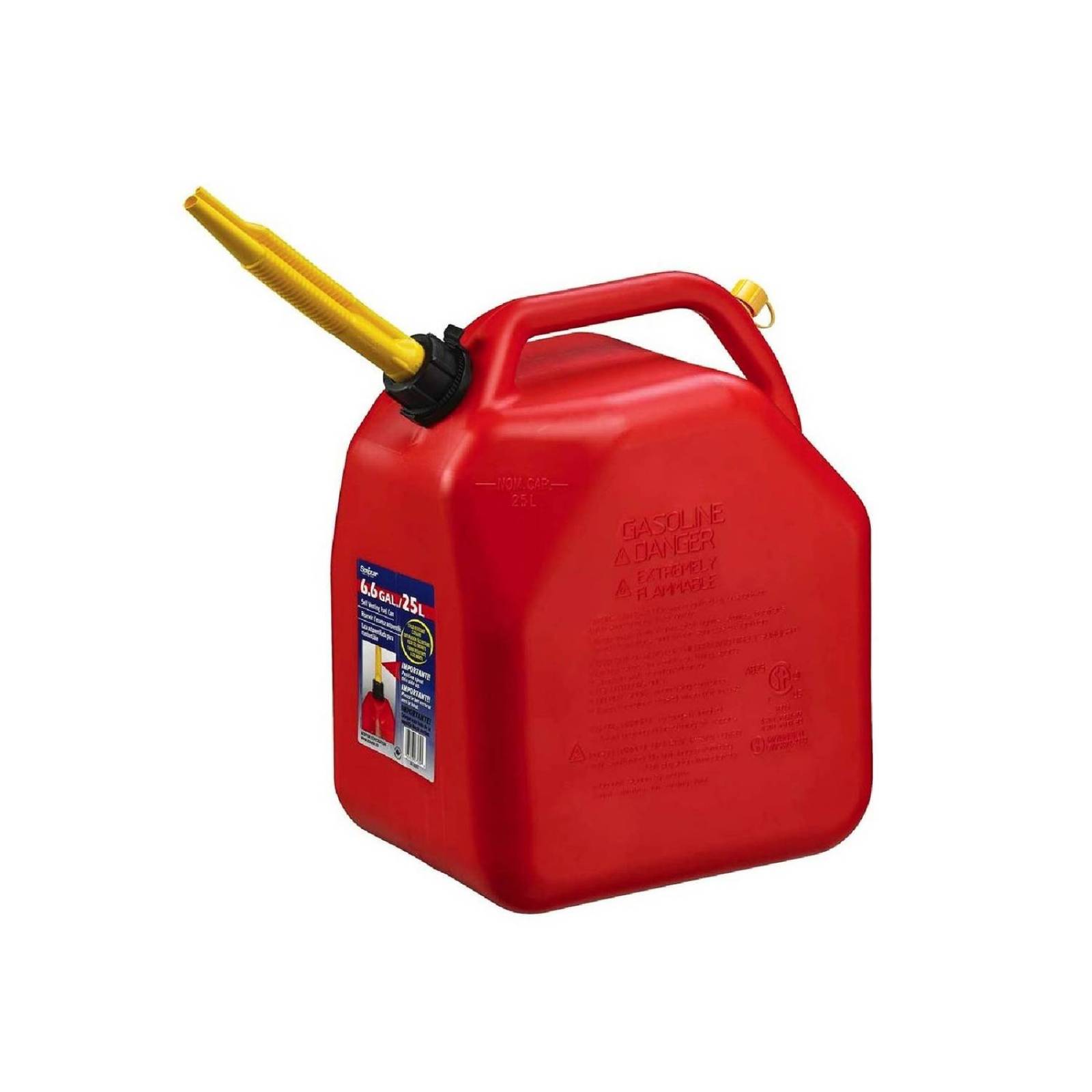 BIDON TANQUE P/ COMBUSTIBLE ROJO 25 LITROS SCEPTER 