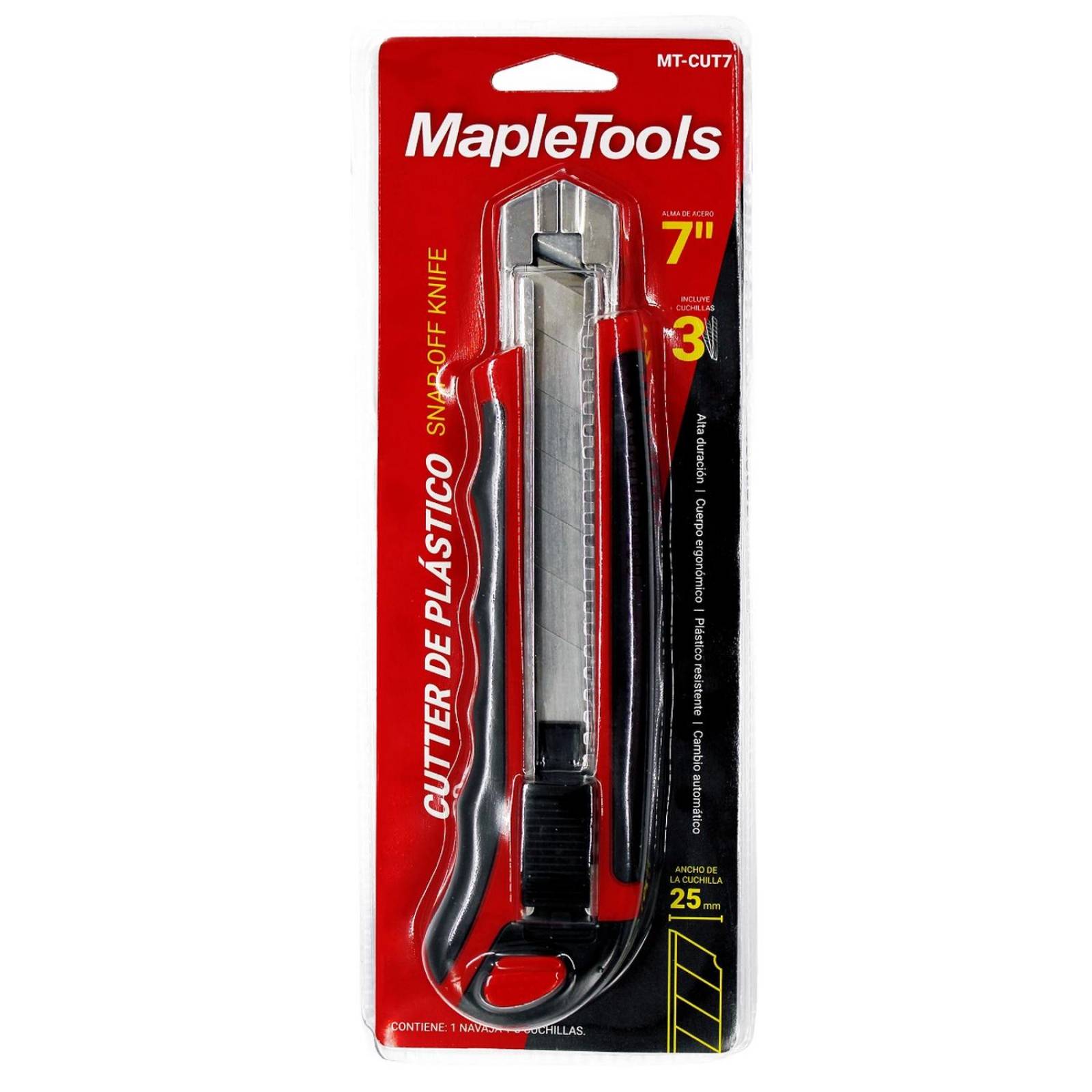 Cutter profesional alma metálica mago ergonómico 7" maple tools 