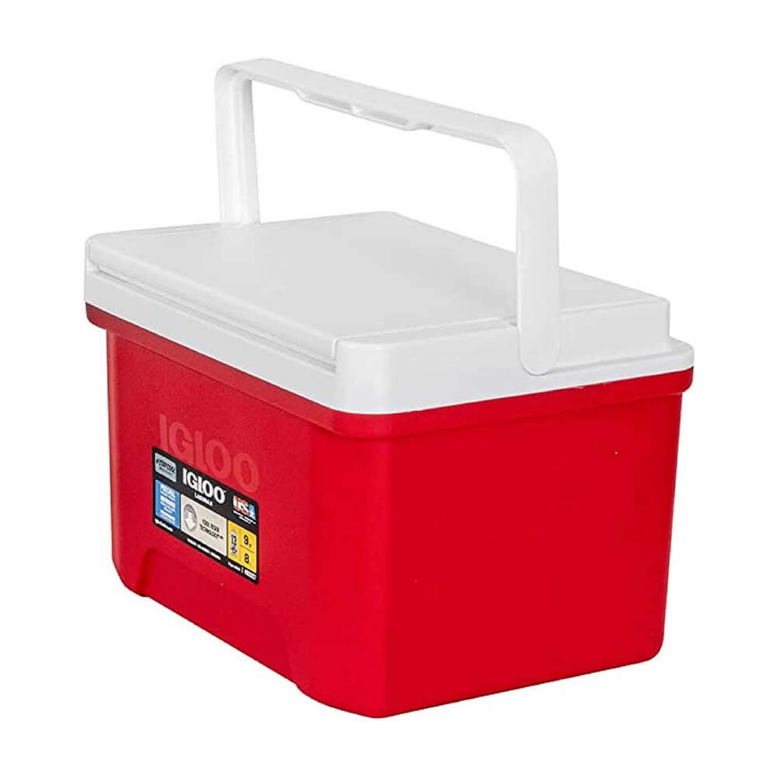 HIELERA LAGUNA 9 QT ROJA 13 LATAS IGLOO 