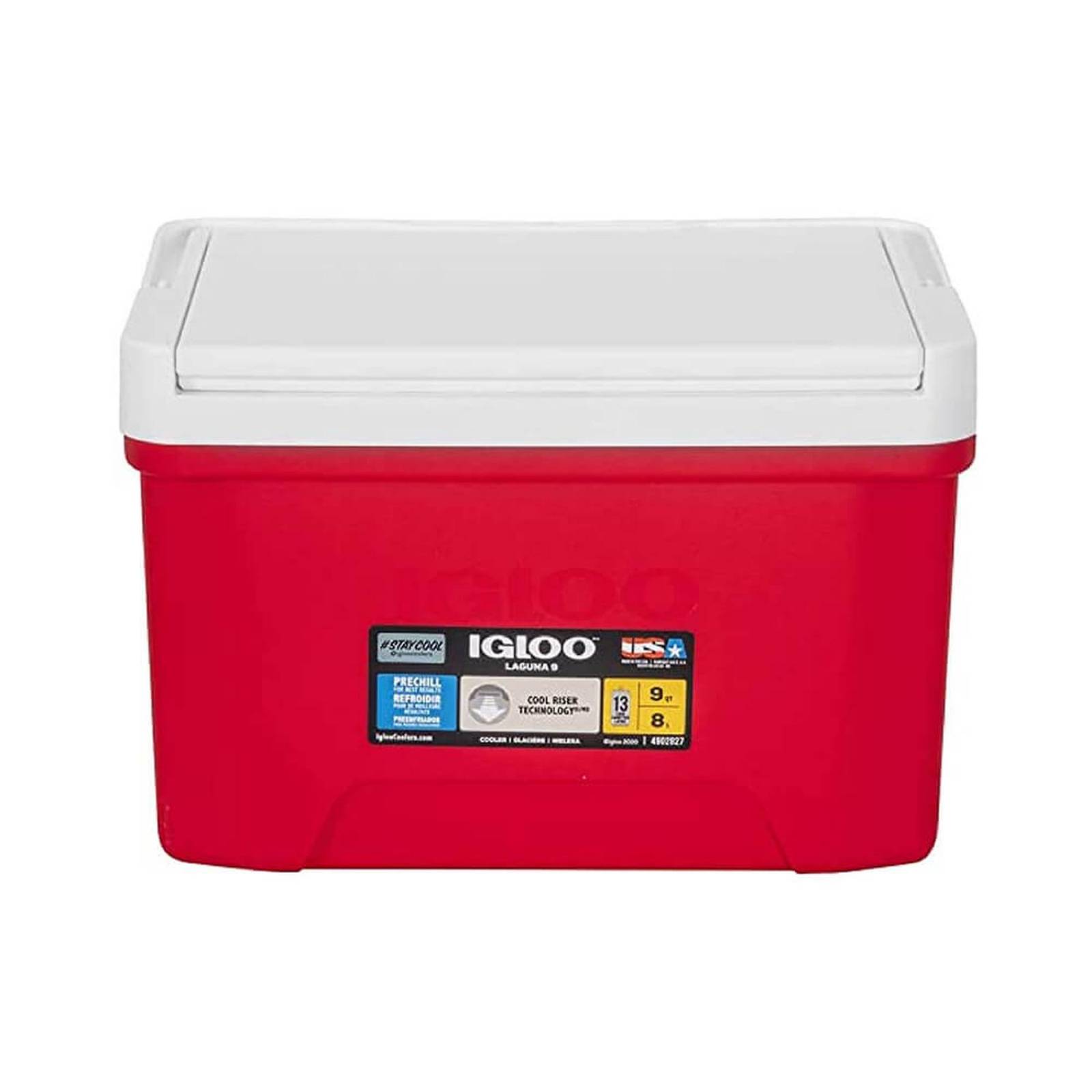 HIELERA LAGUNA 9 QT ROJA 13 LATAS IGLOO 