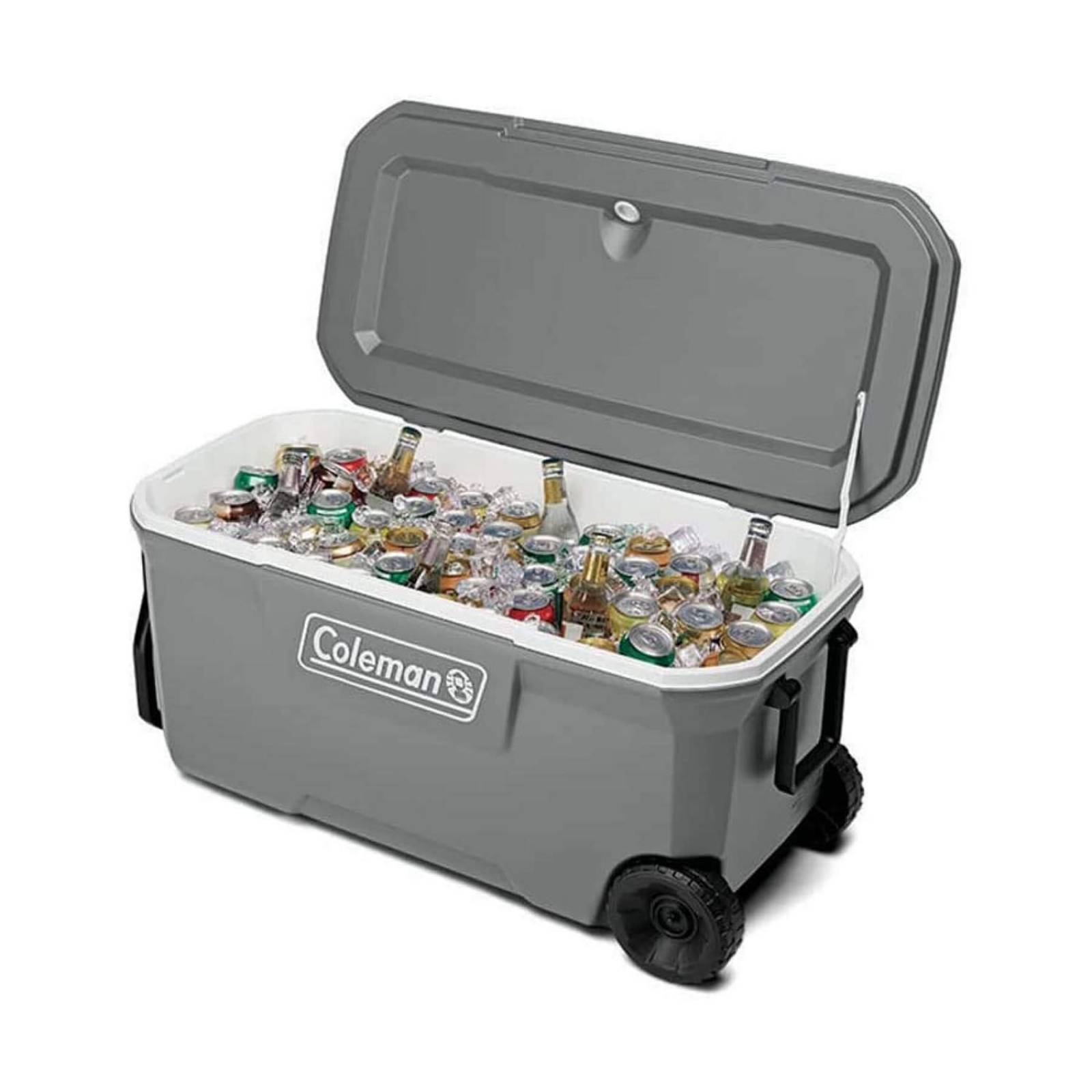 HIELERA 100 QT CON RUEDAS GRIS COLEMAN 