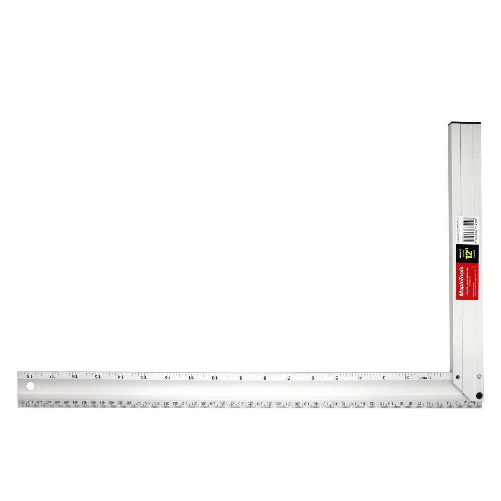 ESCUADRA PARA CARPINTERO MANGO ALUMINIO 12" MAPLE TOOLS