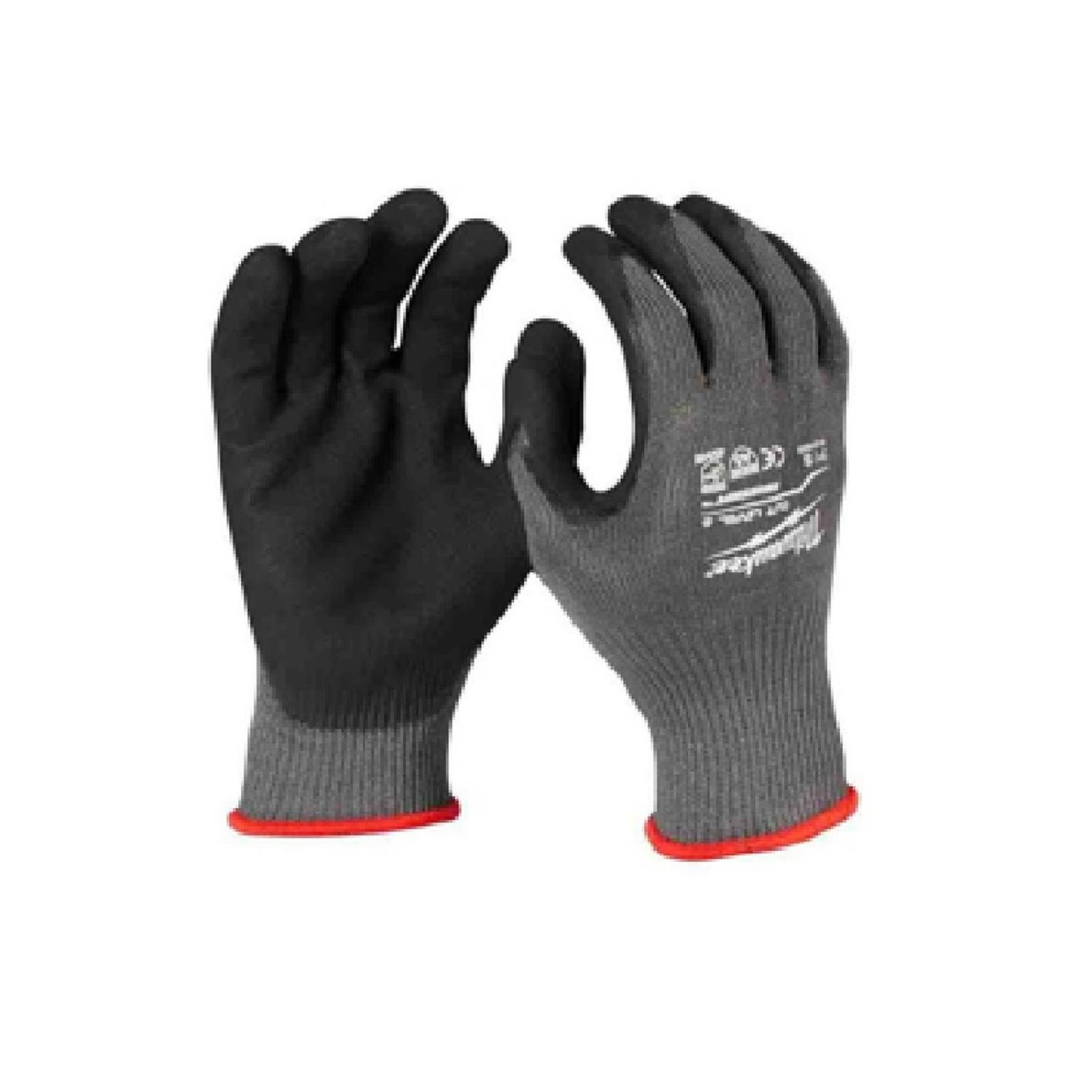 GUANTES ANTICORTE NIVEL 5 BAÑADOS EN NITRILO TALLA M MILWAUK