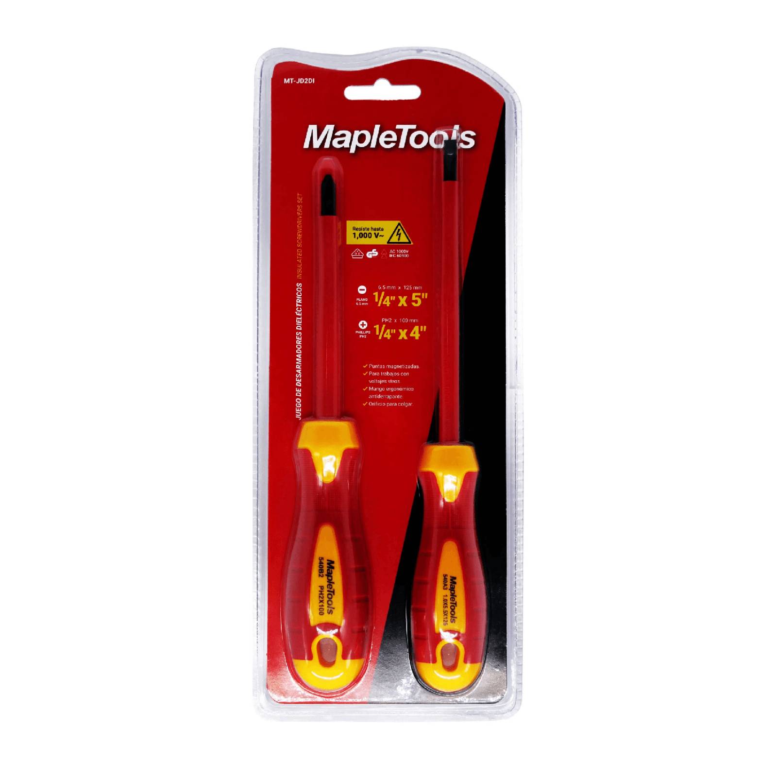 6 JUEGOS DE 2 DESARMADORES DIELECTRICOS MAPLE TOOLS