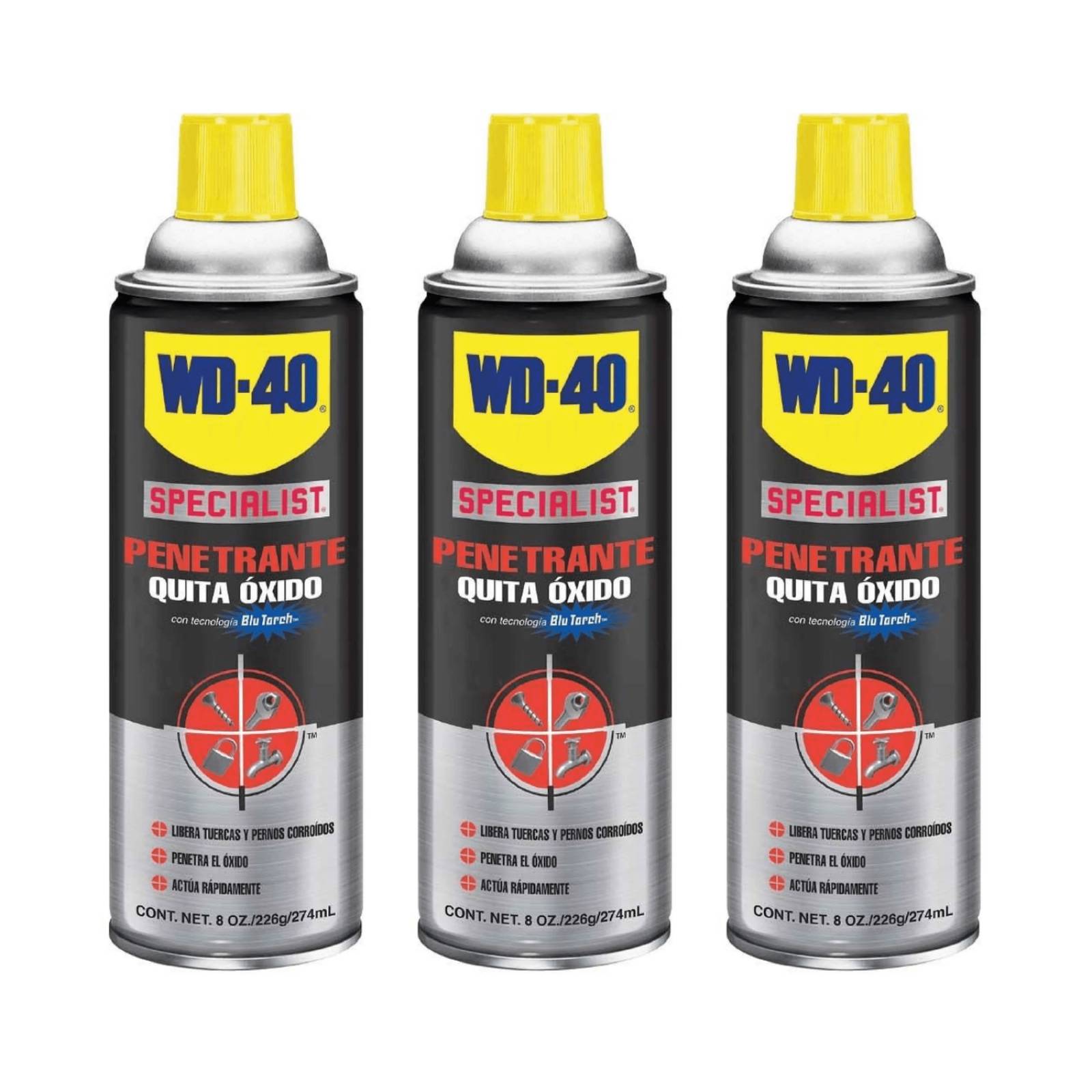 AEROSOL WD-40 SPECIALIST QUITA OXIDO 8 Oz 3 PIEZAS 