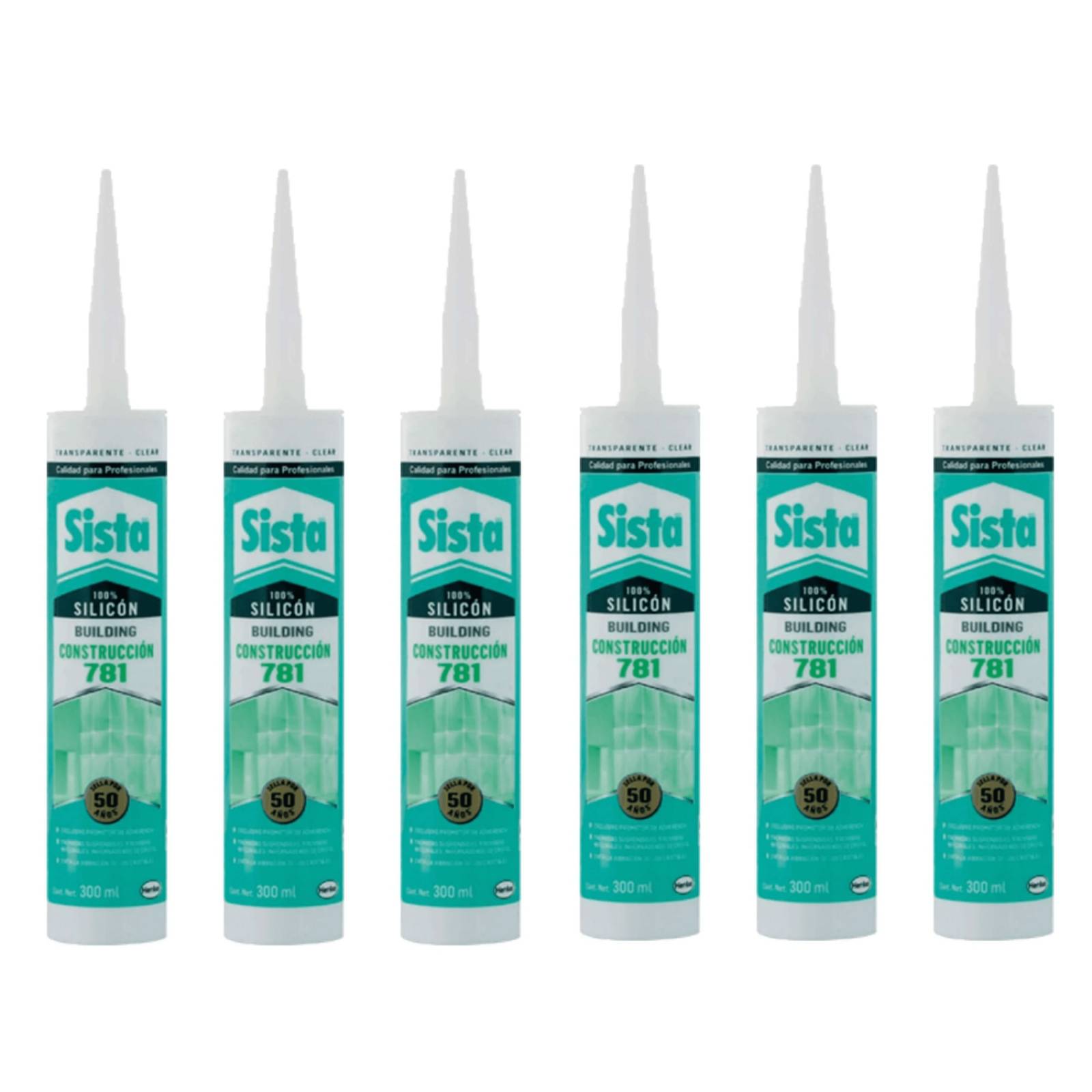 Silicon 781 Construccion Blanco Sista Caja con 6 300 Ml 