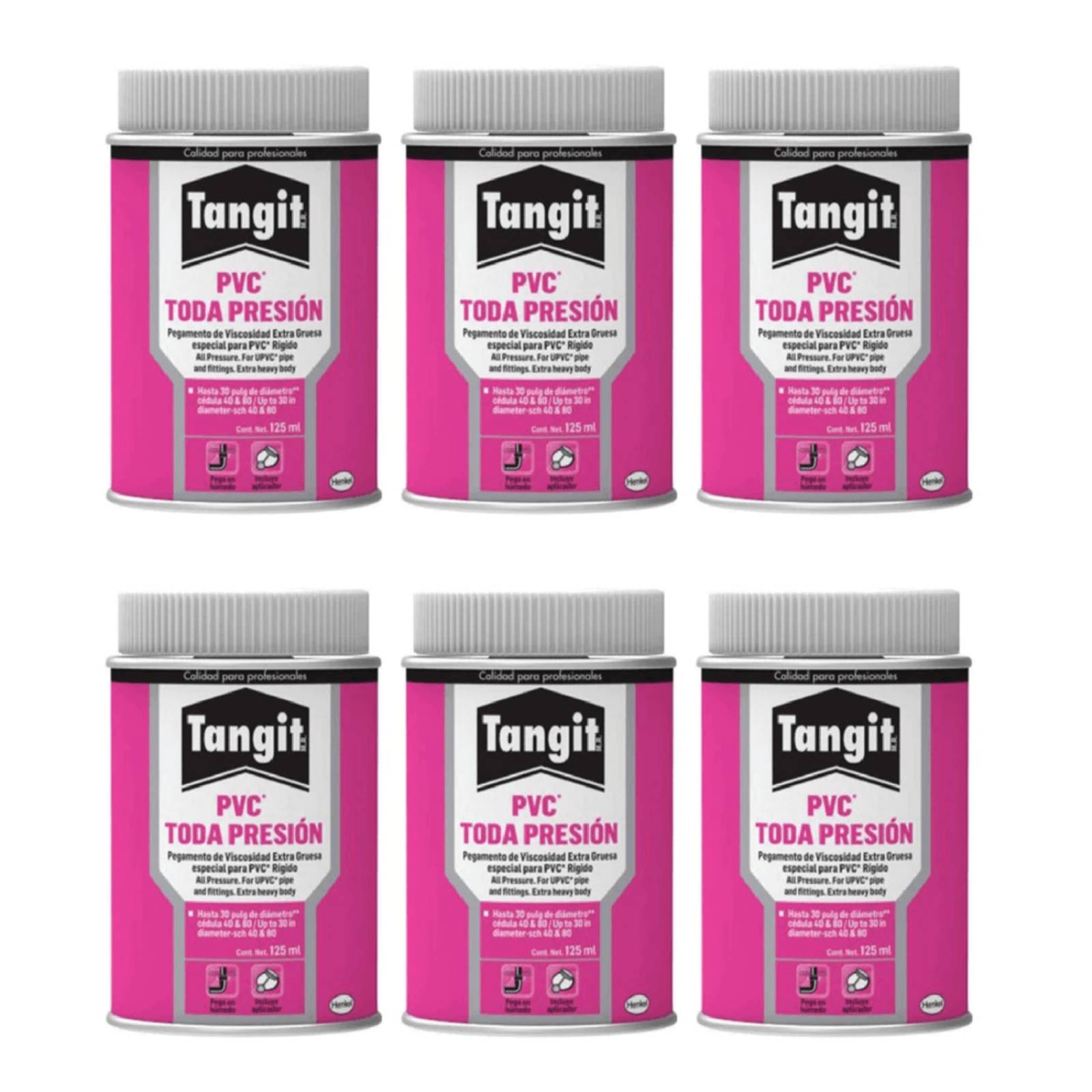 PEGAMENTO TODA PRESION 125 ML 6 PIEZAS TANGIT 