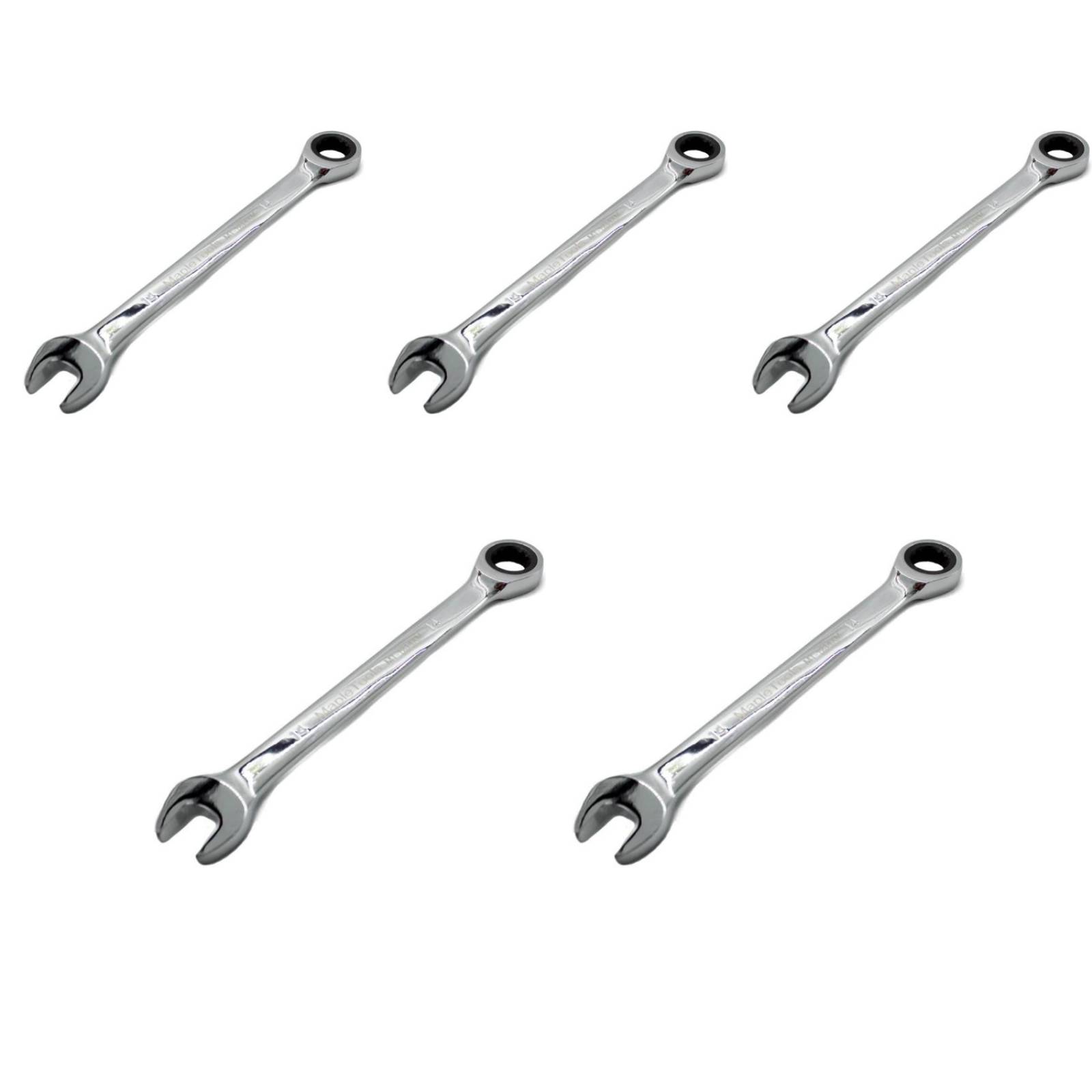 LLAVE COMBINADA MATRACA MILIMÉTRICA 14 MM CAJA CON 5 