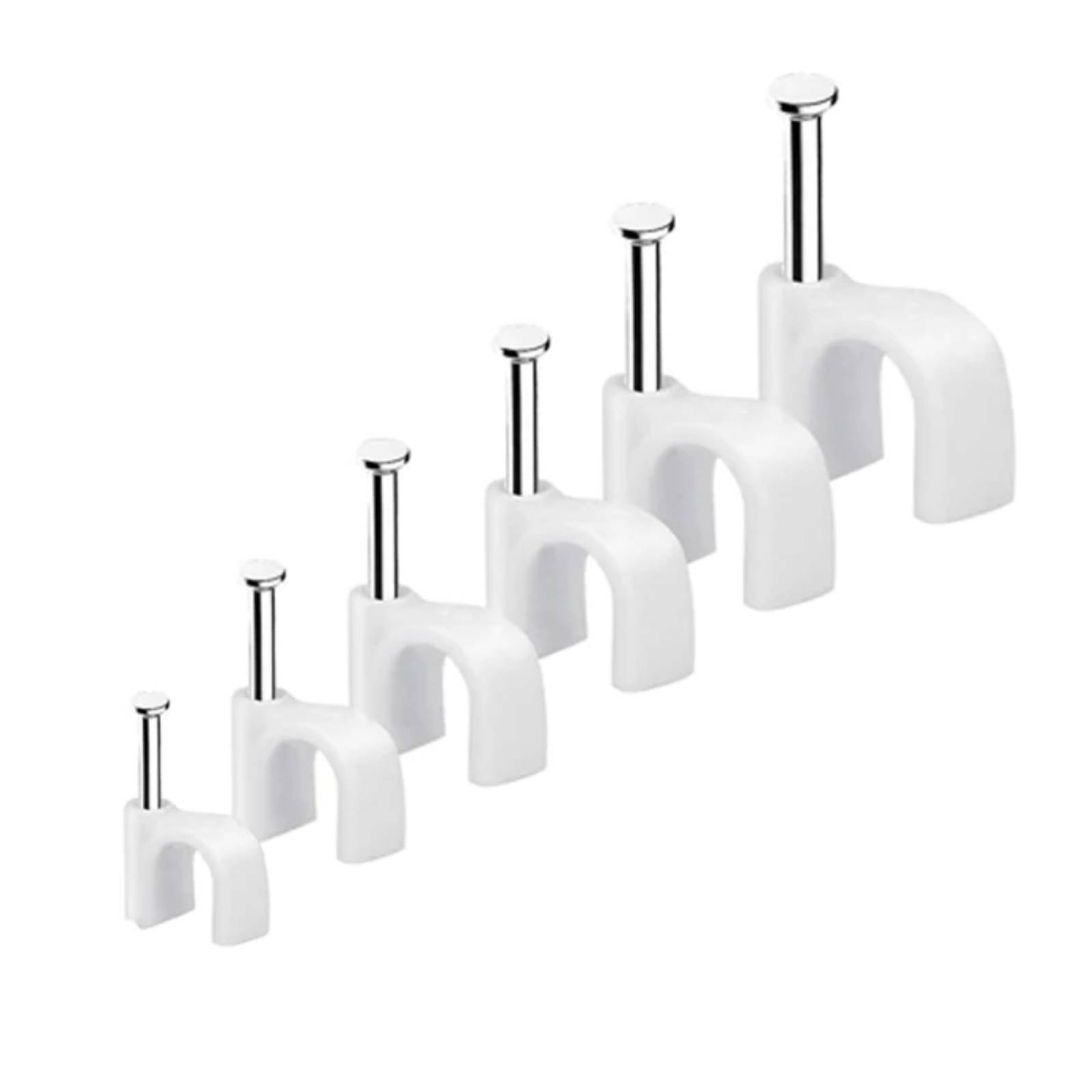 1000 GRAPAS BLANCA PARA CABLE REDONDO 6 MM (50 BOLSAS DE 20 PZAS) 