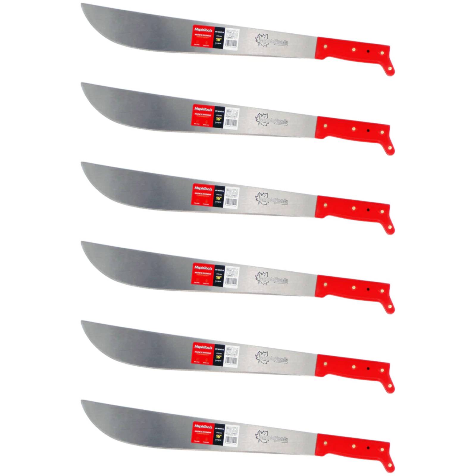 6 MACHETES ESTANDAR HOJA PULIDA 16 PULG MAPLE TOOLS