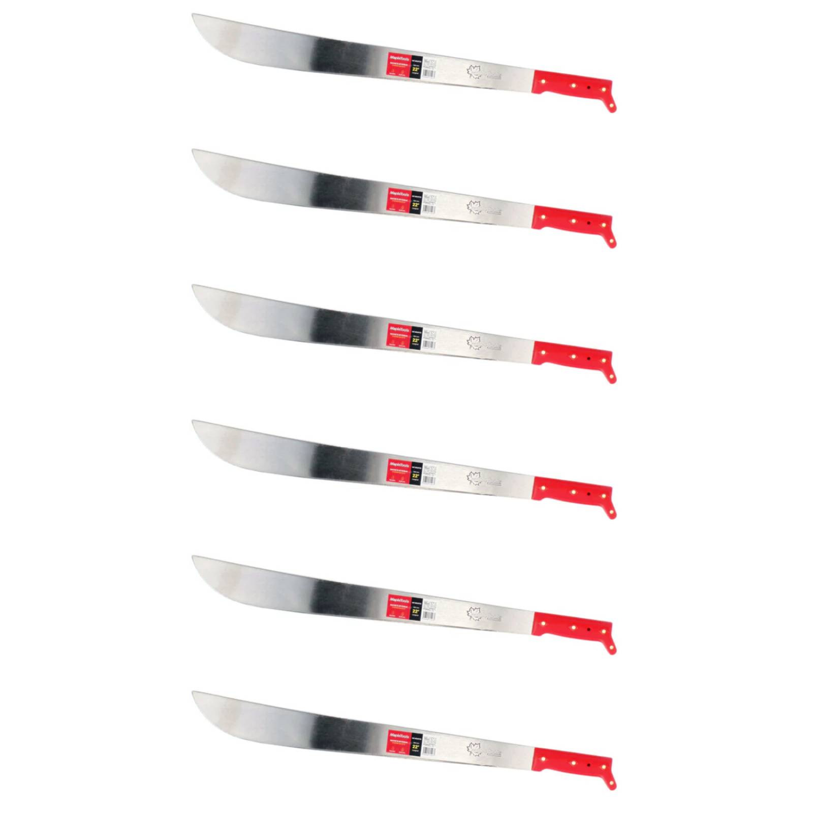 6 PIEZAS MACHETE ESTANDAR HOJA PULIDA 22 PULG MAPLE TOOLS
