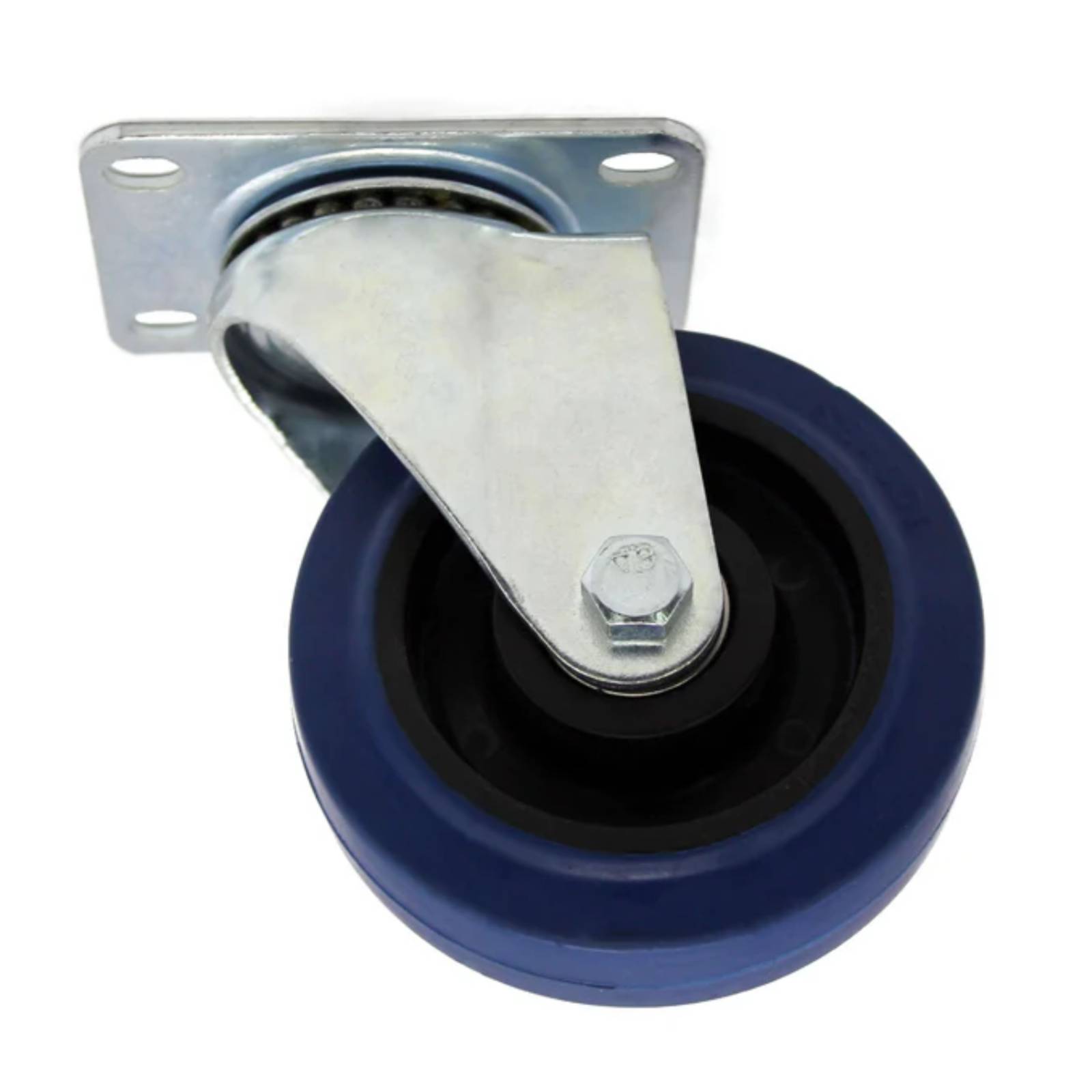 PACK 2 RODAJA GIRATORIA 4 PULG HULE ELASTICO AZUL DOBLE BALERO 80KG 