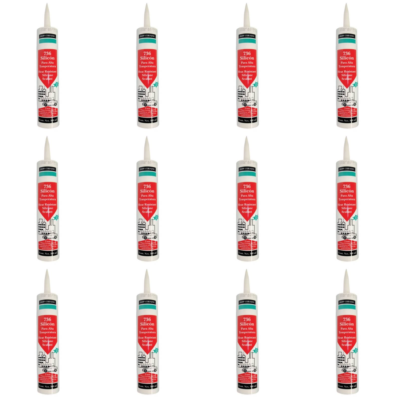 Silicon 736 Alta Temperatura Rojo Sista 300 Ml Caja De 12 Pz 
