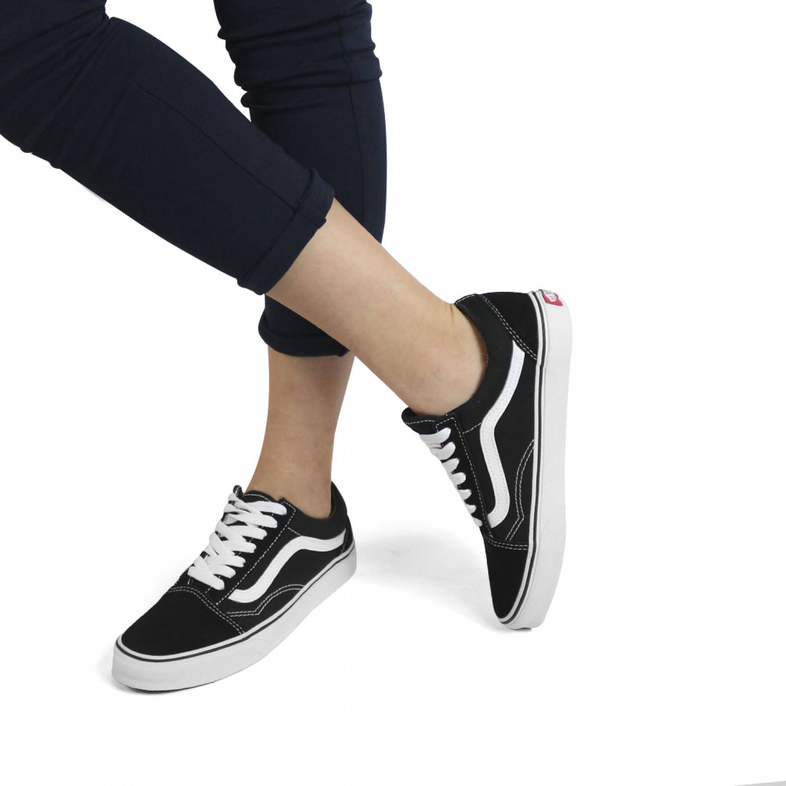 Tenis  Mujer Vans Casual con agujeta Negro Textil  VND3HY28-D