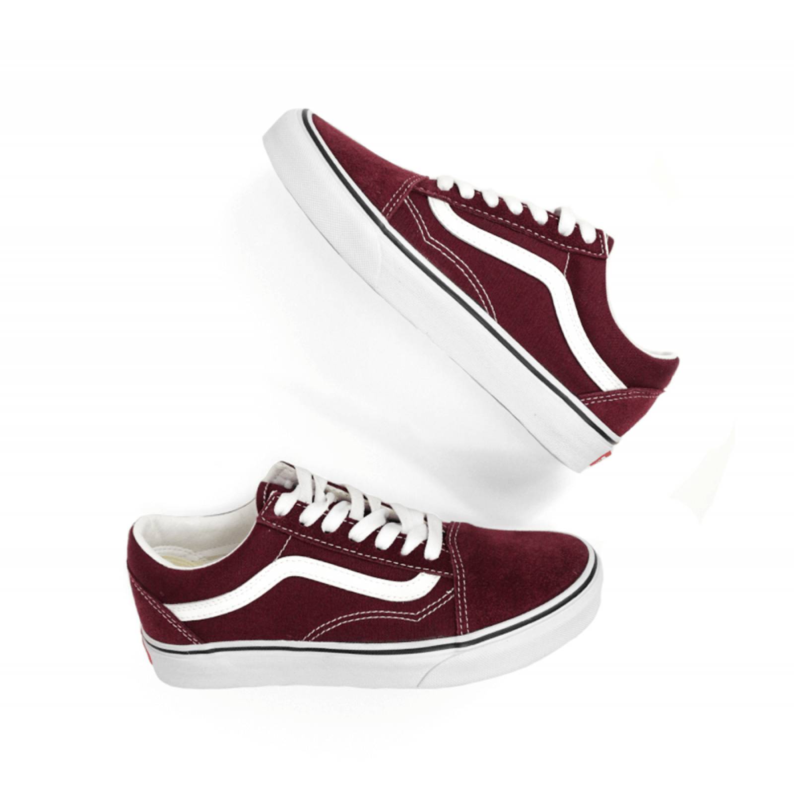 Tenis Hombre Vans Casual con agujeta Vino Textil VN0A38G15U7