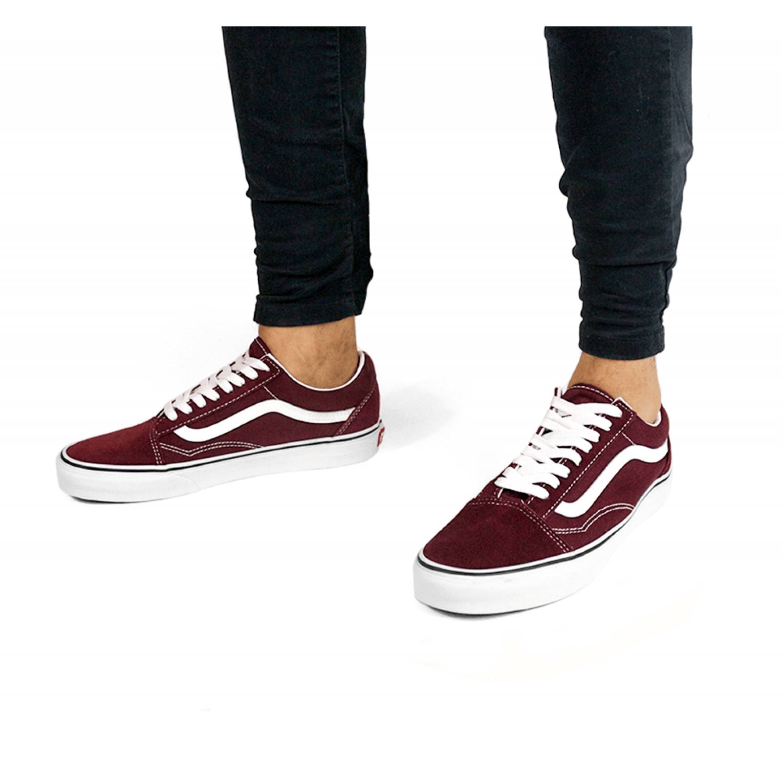 Tenis Hombre Vans Casual con agujeta Vino Textil VN0A38G15U7