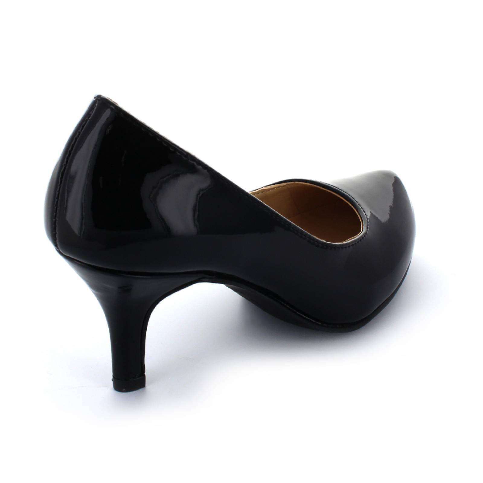 ZAPATILLA MEDIA DAMA PERUGIA CERRADA NEGRO CHAROL 75015