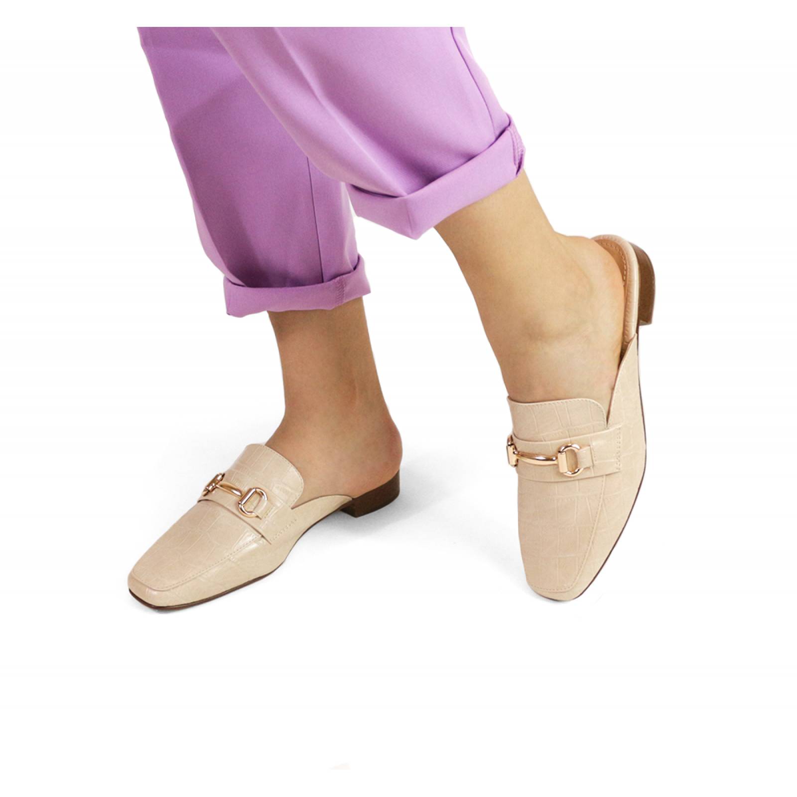 FLATS DAMA GILLIO SLIPPER BEIGE WILOMA 866003