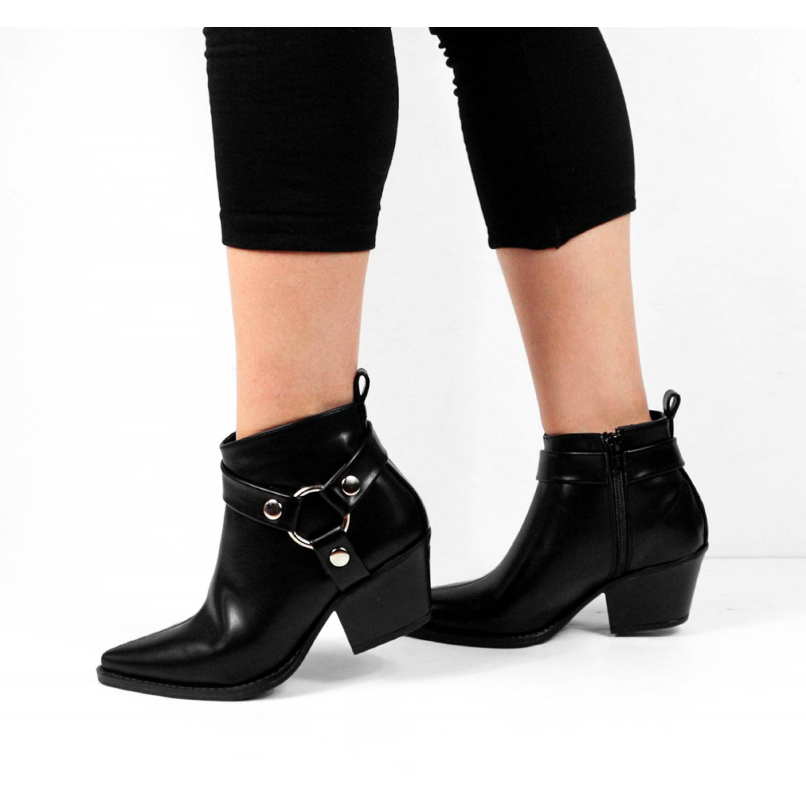 BOTIN DAMA DORELLI VAQUERO NEGRO NAPA 3112 1