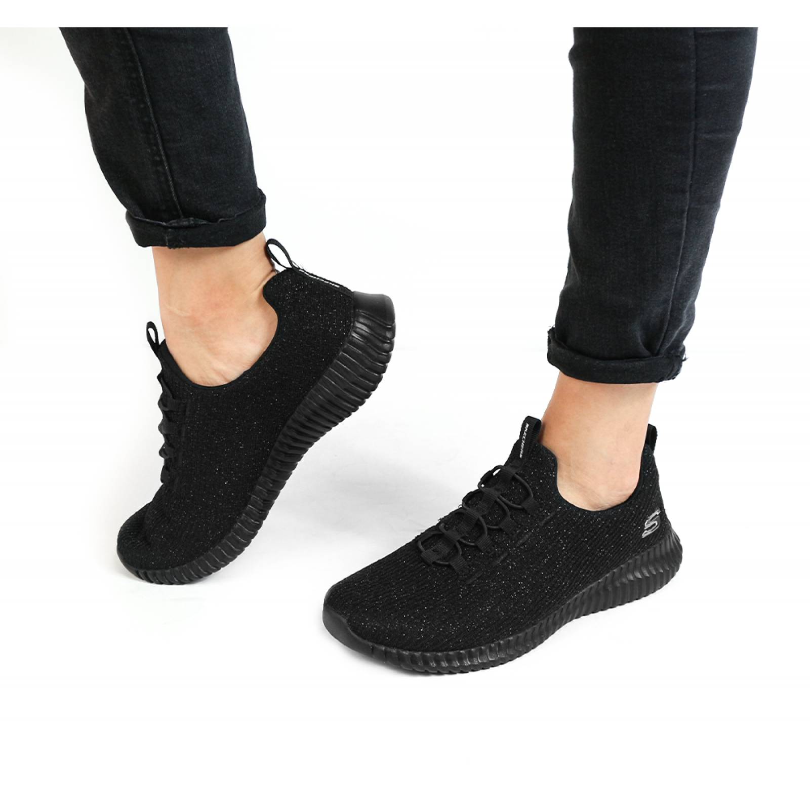 Zapatos Mujer Tenis De Dama Negro Zapatillas Tenis Negros De Meter