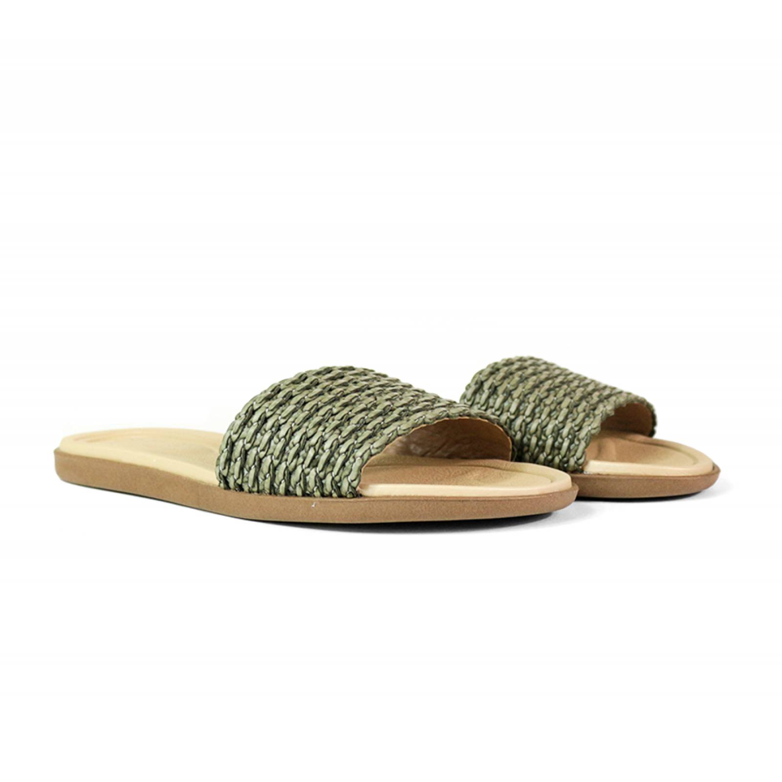SANDALIA DAMA BEIRA RIO MODA VERDE OLIVA TIRA PRONTA 8359 117