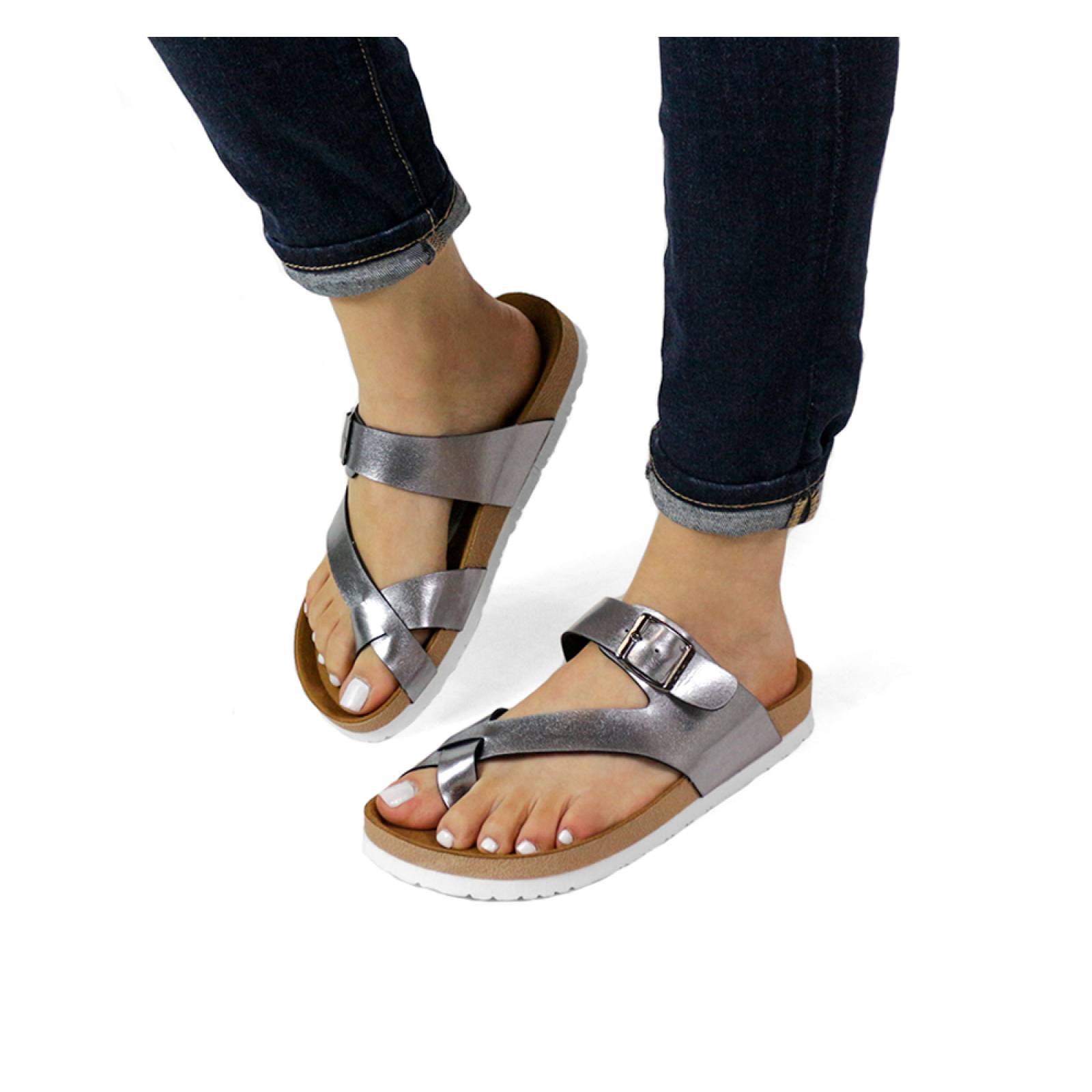 SANDALIA DAMA CARAY MODA INOX SINTETICO RINA