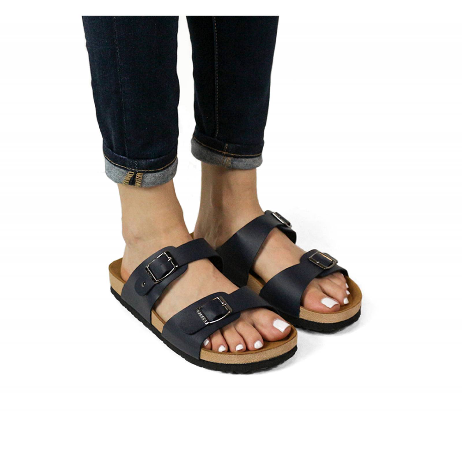 SANDALIA DAMA CARAY MODA AZUL MARINO SINTÉTICO ARMENIA