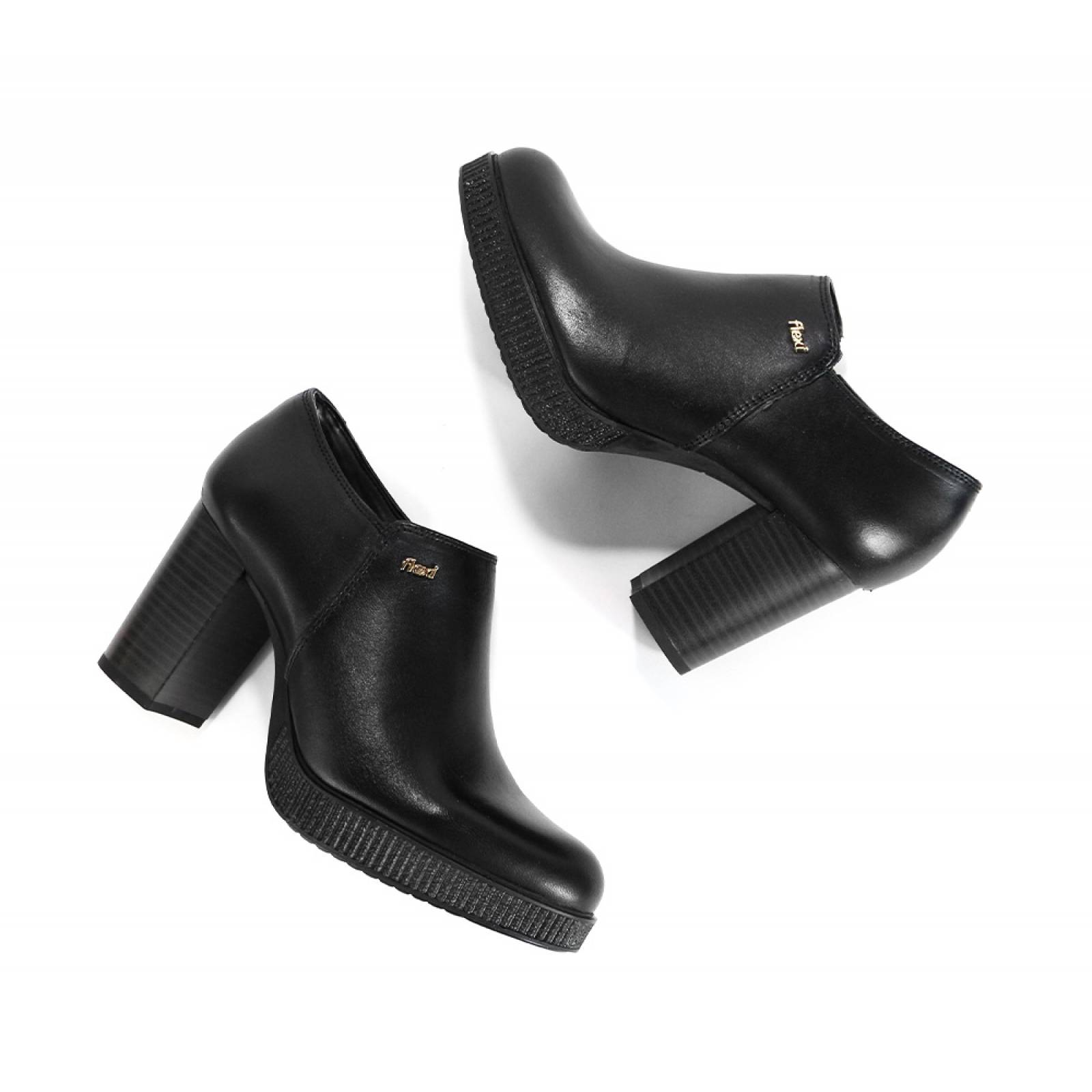 BUTI DAMA FLEXI TACON ALTO NEGRO PIEL  102510
