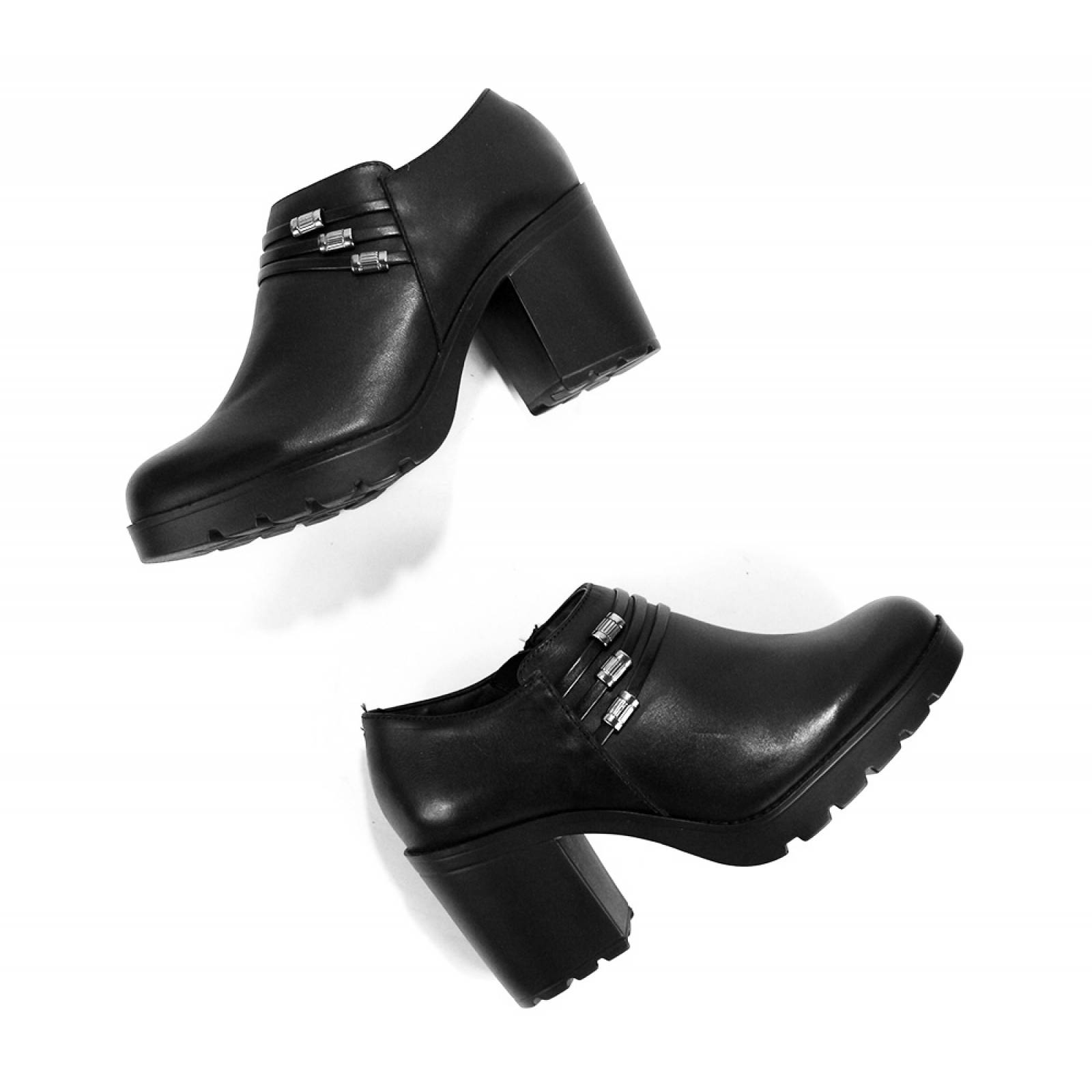 BUTI DAMA FLEXI TACON ALTO NEGRO PIEL  102313