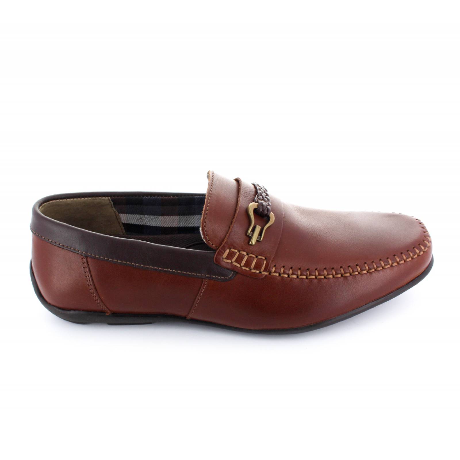 CASUAL   CABALLERO FLEXI MOCASIN CAFE PIEL  68612