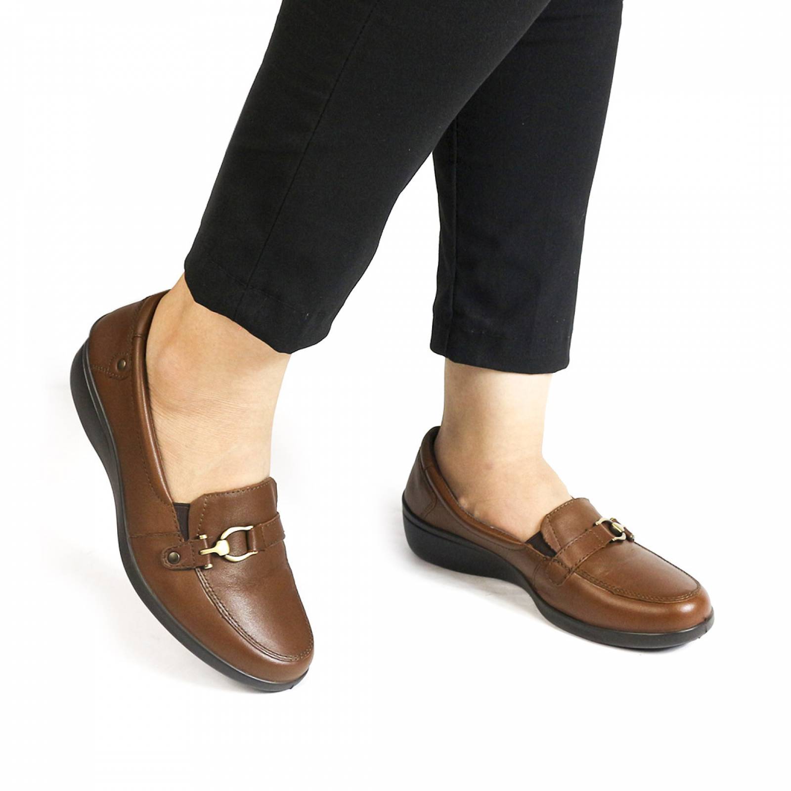 CERRADO  DAMA FLEXI CONFORT CAFE PIEL  18122