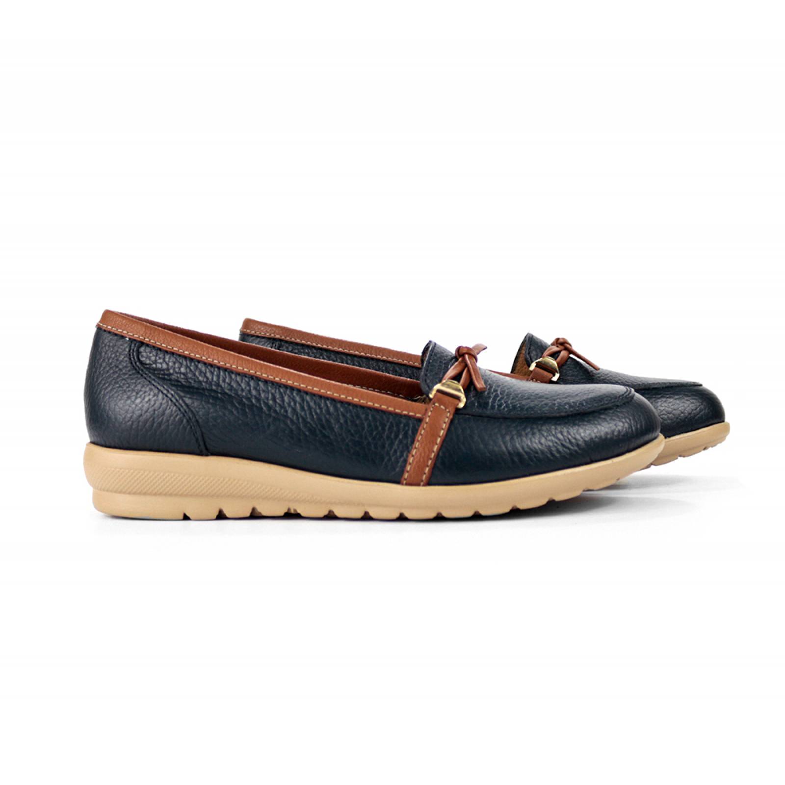 MOCASIN  DAMA FLEXI DRIVER AZUL MARINO PIEL  28406