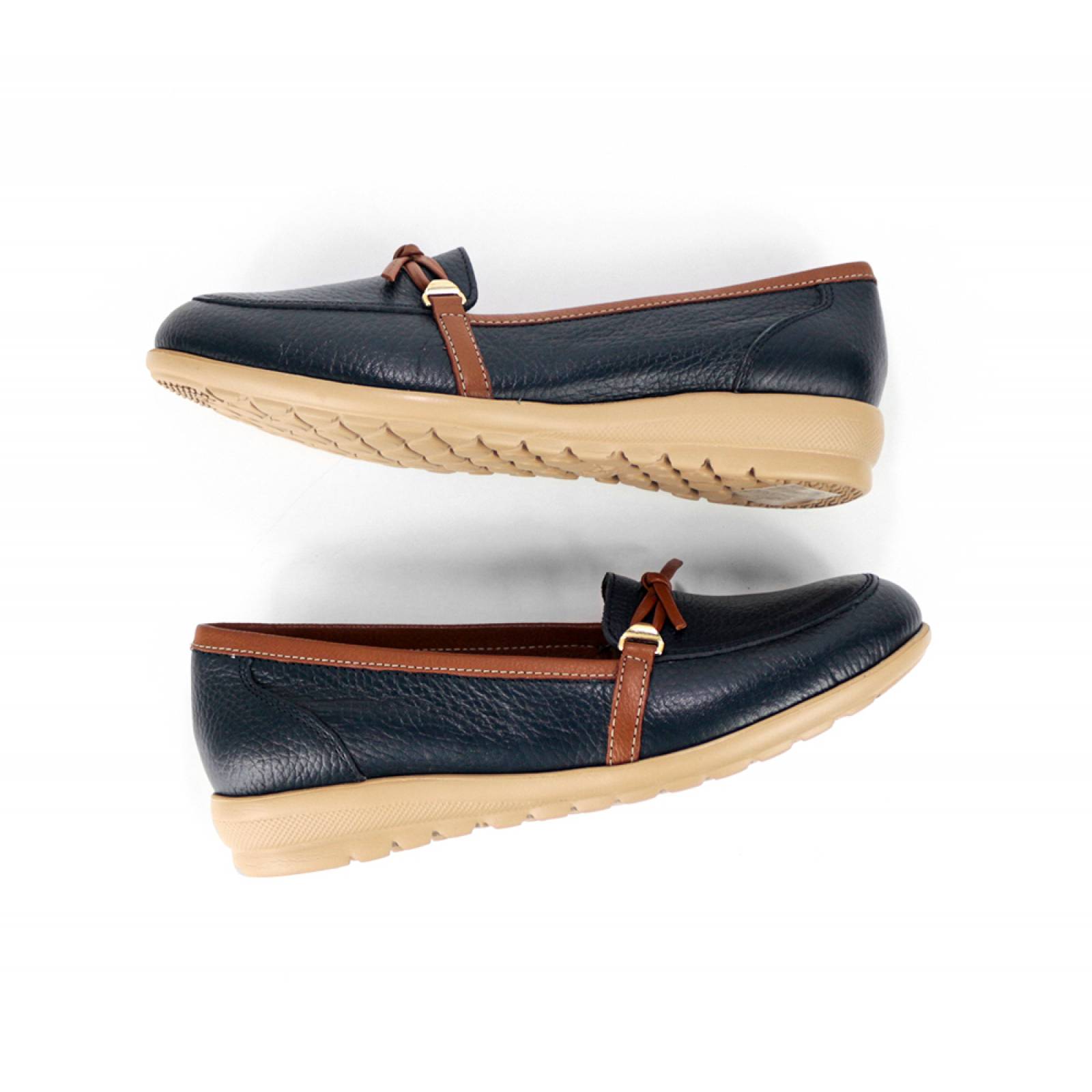 MOCASIN  DAMA FLEXI DRIVER AZUL MARINO PIEL  28406